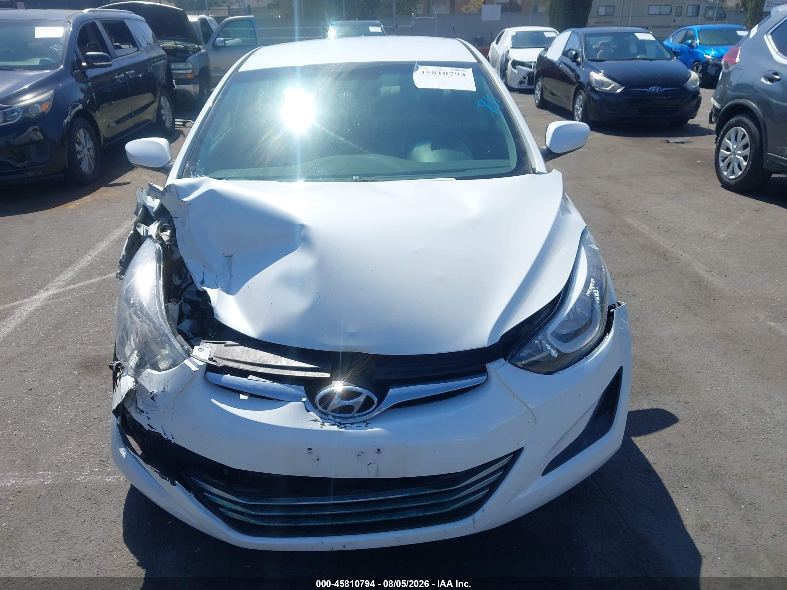 2015 Hyundai Elantra Se White vin: 5NPDH4AE0FH593737