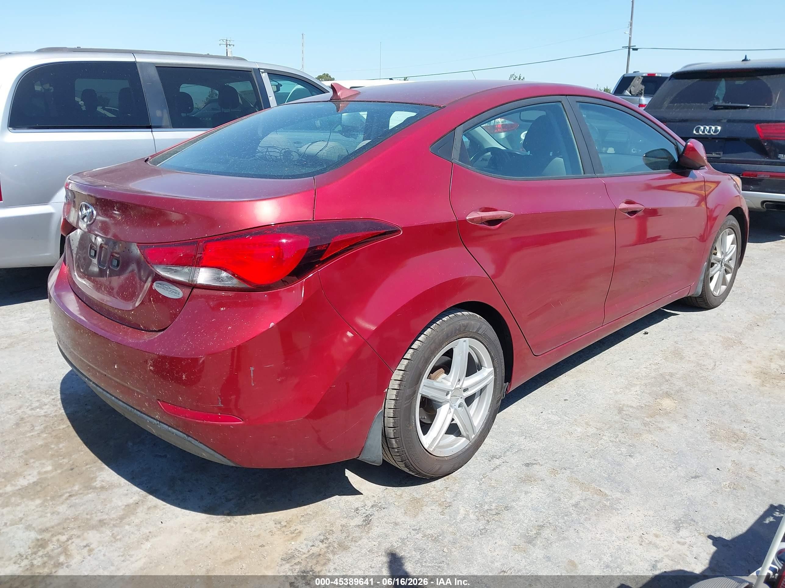 2015 Hyundai Elantra Se Red vin: 5NPDH4AE0FH605689