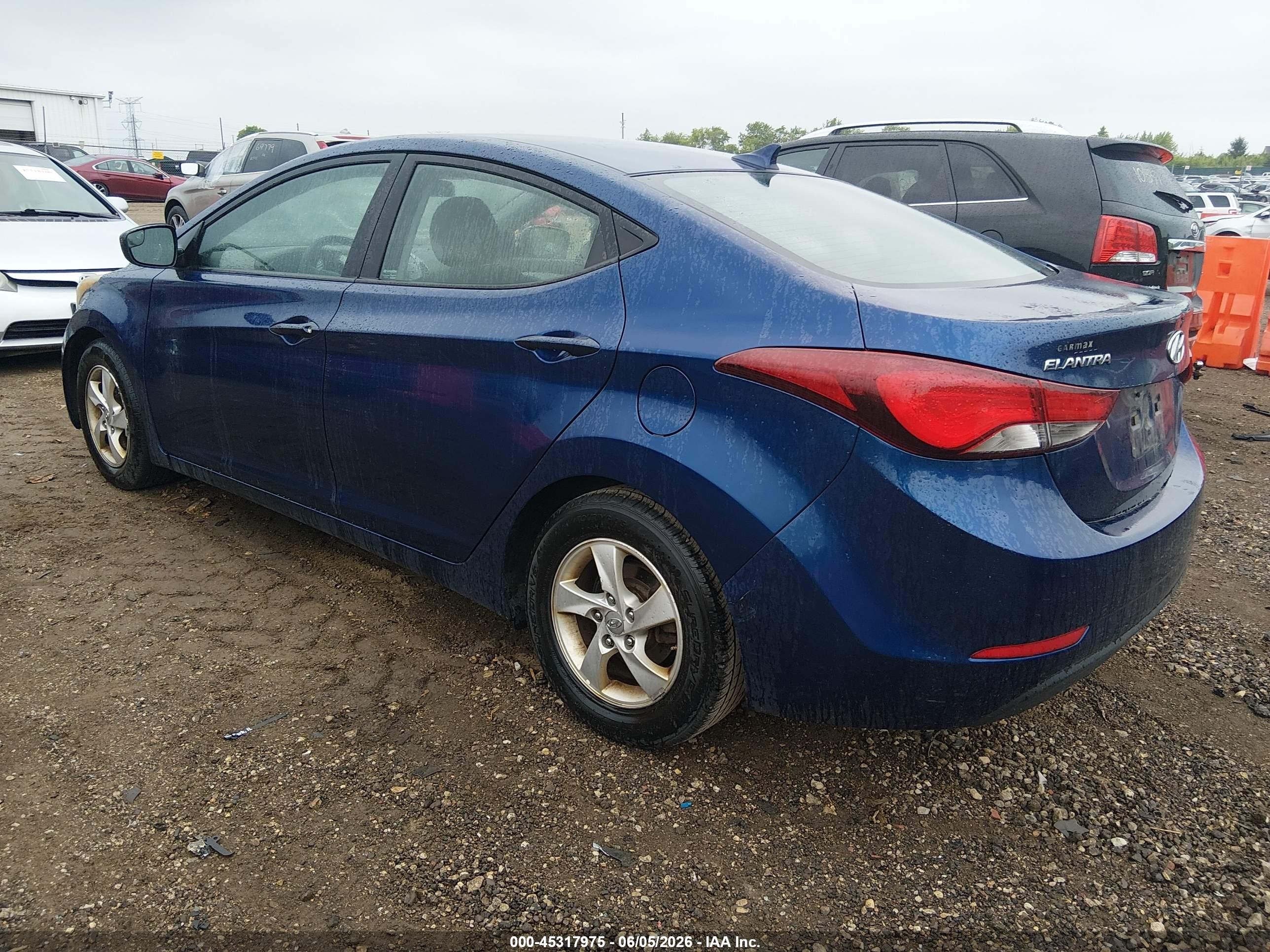 2015 Hyundai Elantra Se Blue vin: 5NPDH4AE0FH606101