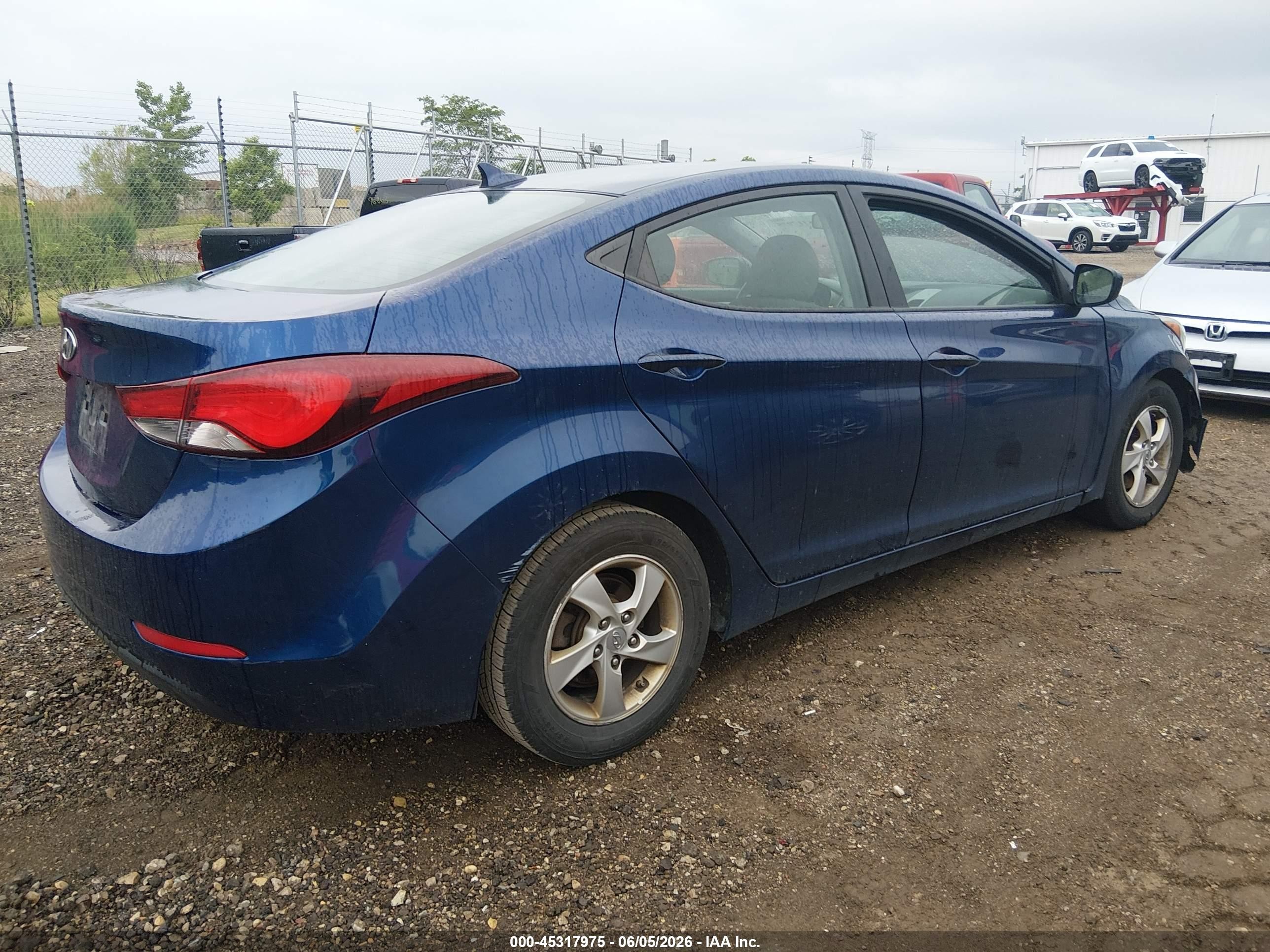 2015 Hyundai Elantra Se Blue vin: 5NPDH4AE0FH606101