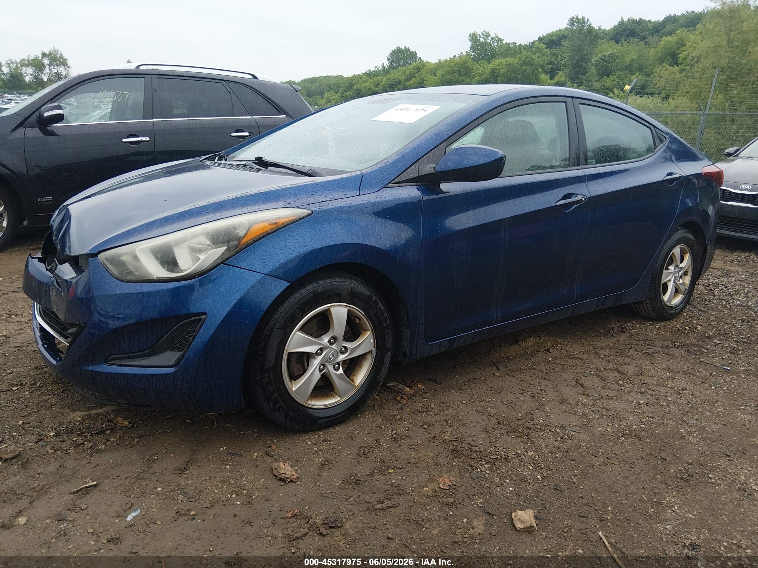 2015 Hyundai Elantra Se Blue vin: 5NPDH4AE0FH606101