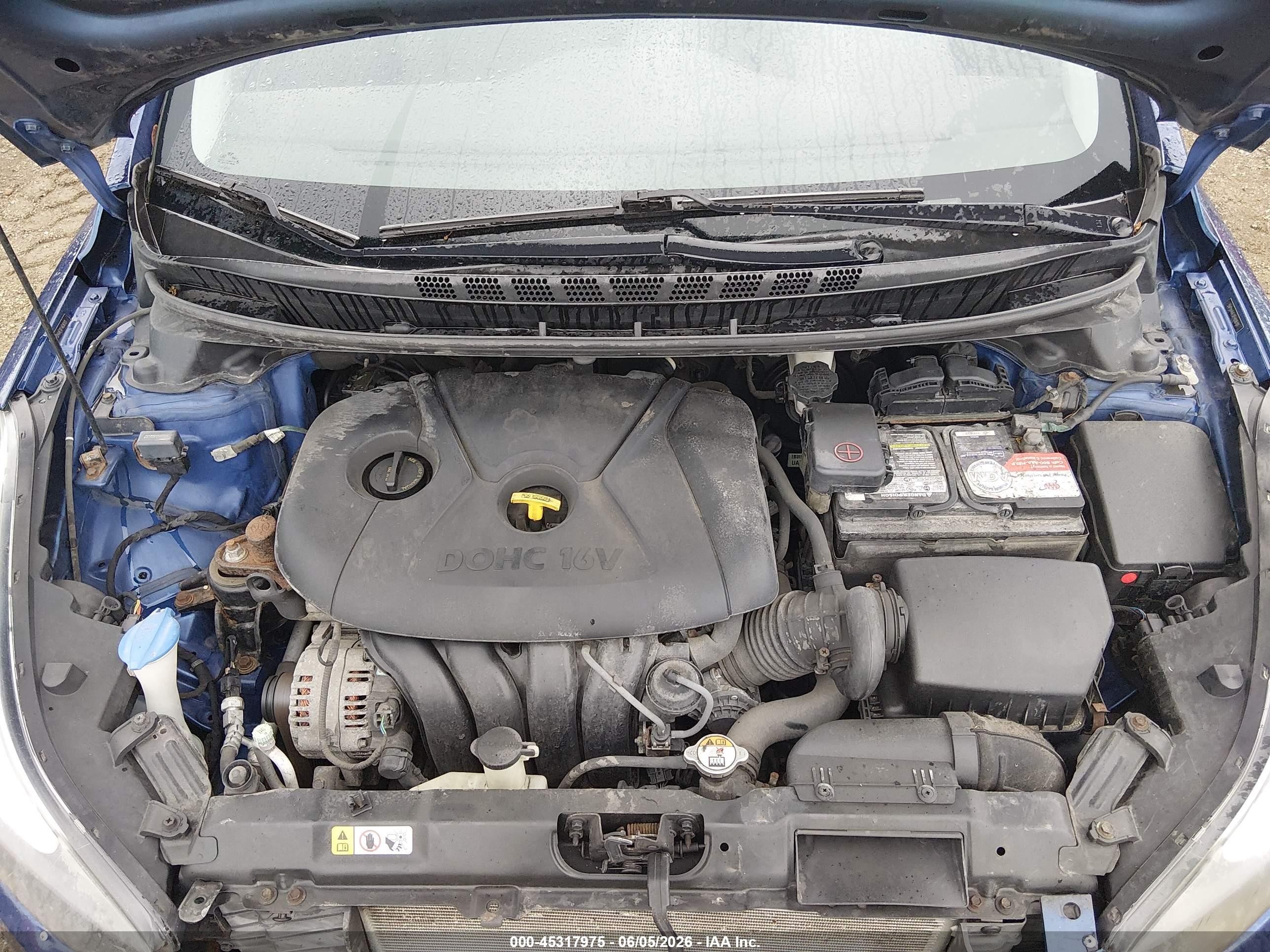 2015 Hyundai Elantra Se Blue vin: 5NPDH4AE0FH606101