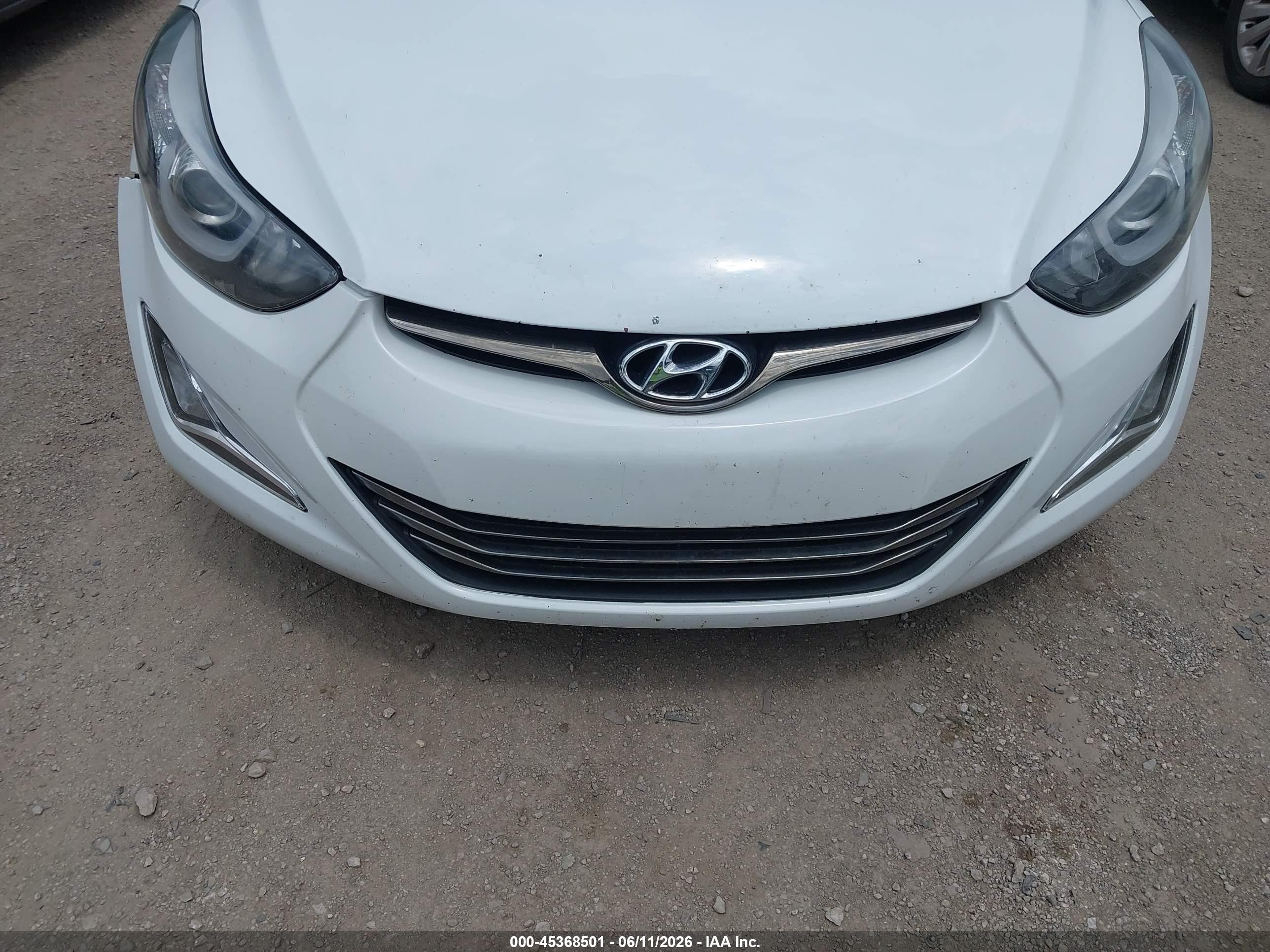 2015 Hyundai Elantra Limited White vin: 5NPDH4AE0FH610505