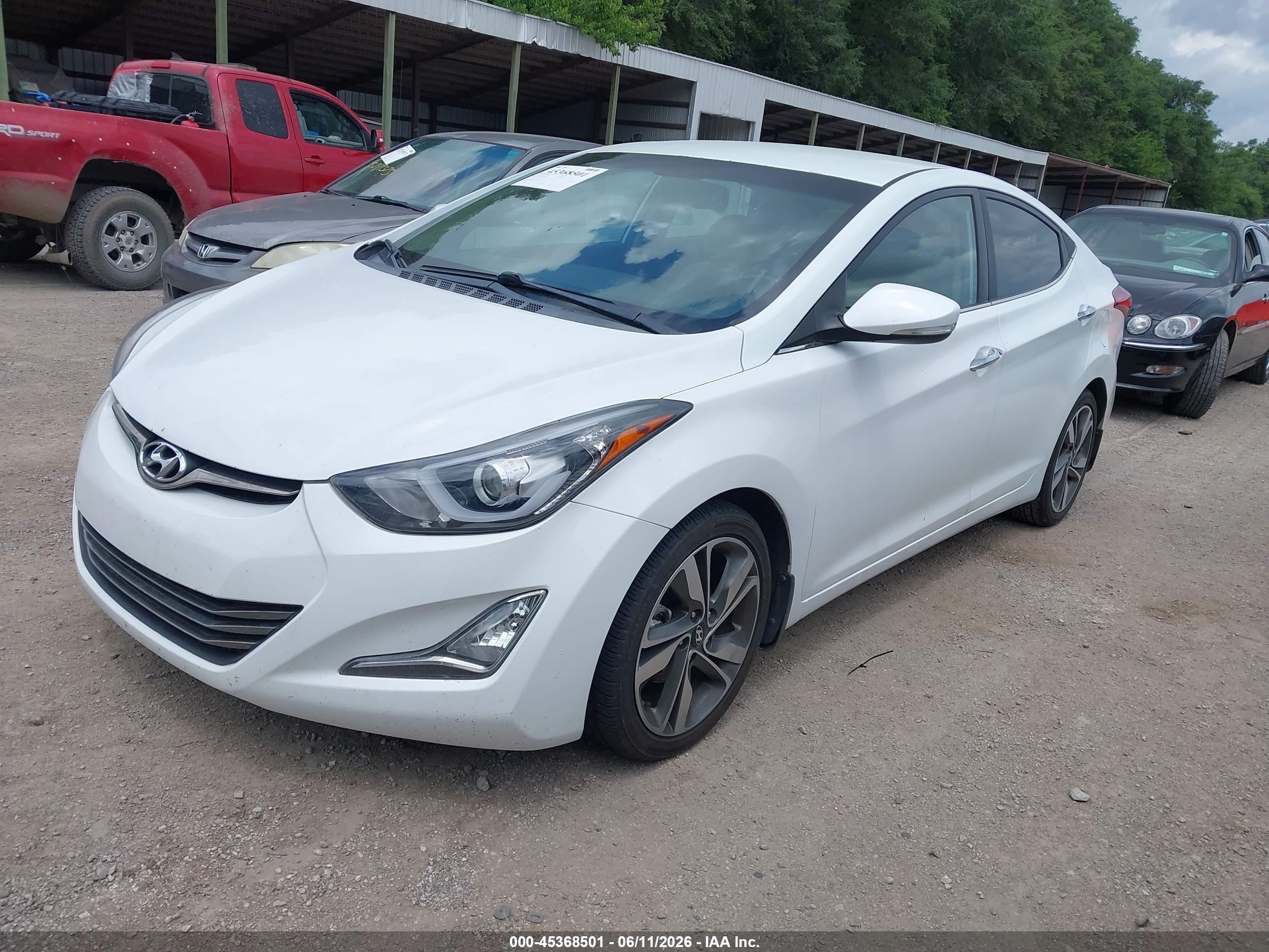 2015 Hyundai Elantra Limited White vin: 5NPDH4AE0FH610505