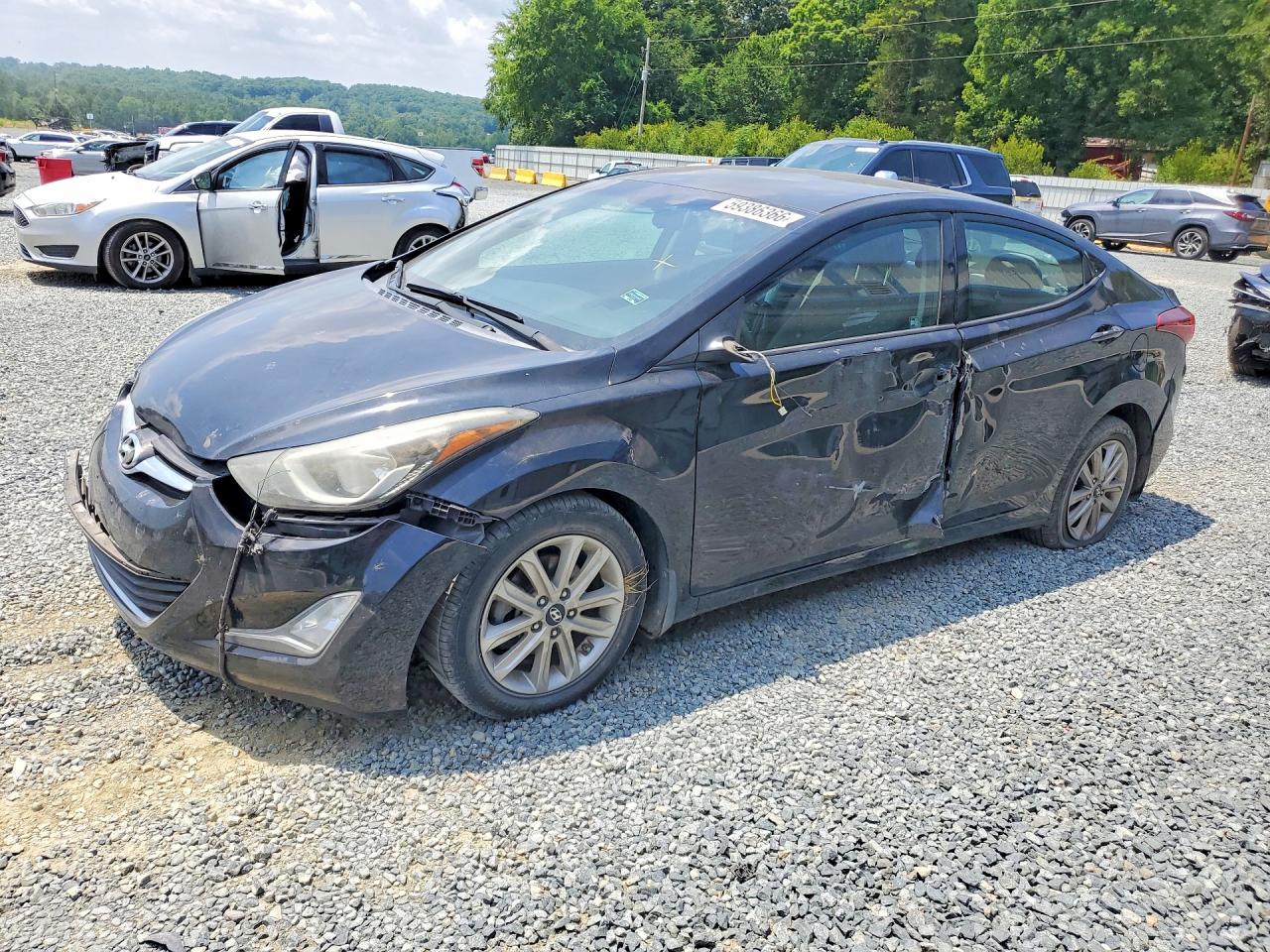 2015 Hyundai Elantra Se Black vin: 5NPDH4AE0FH611590