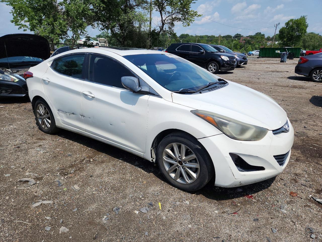 2015 Hyundai Elantra Se White vin: 5NPDH4AE0FH615218