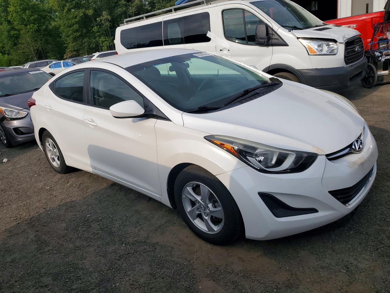 2015 Hyundai Elantra Se White vin: 5NPDH4AE0FH650969