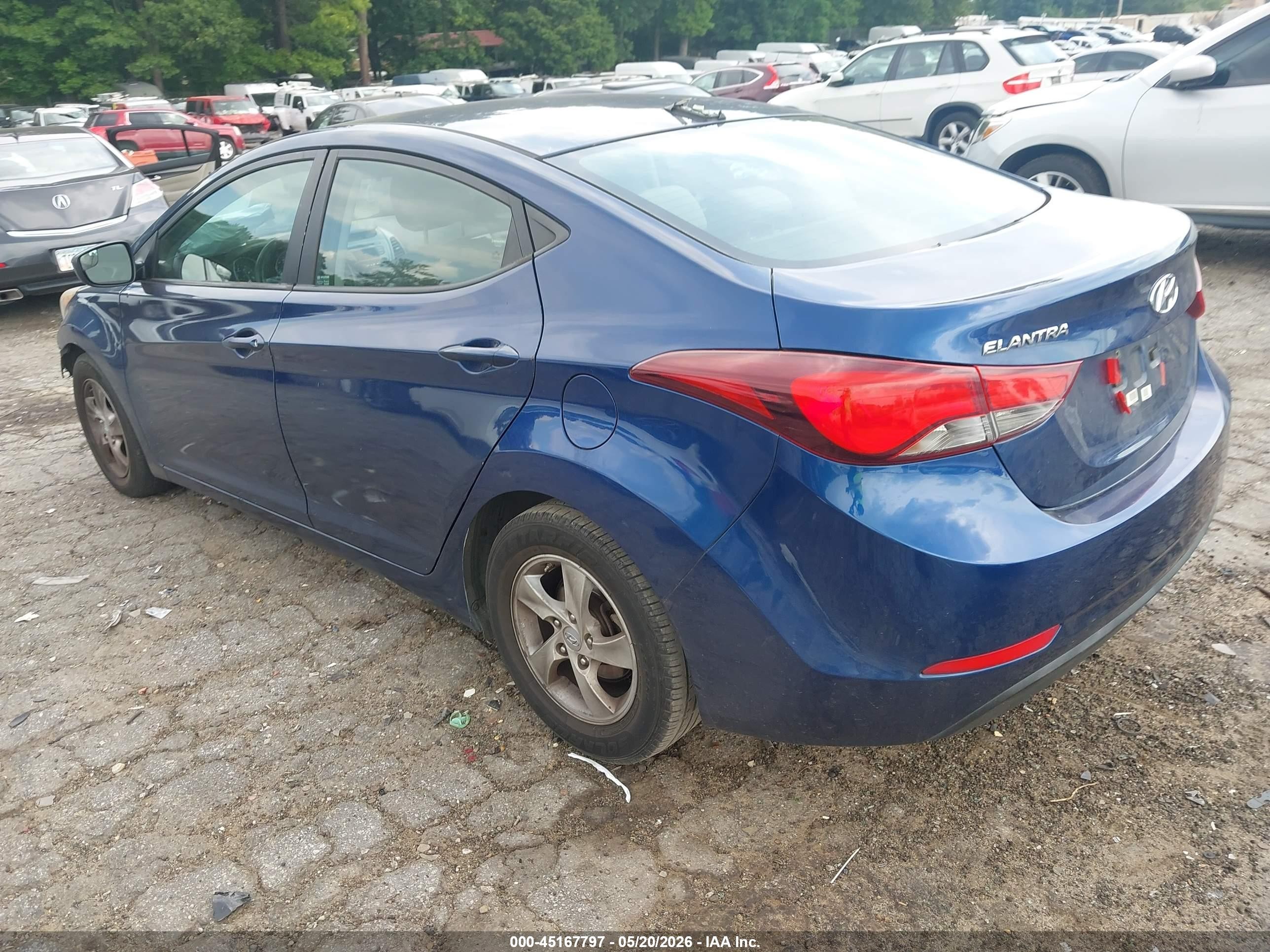2015 Hyundai Elantra Se Dark Blue vin: 5NPDH4AE0FH652091
