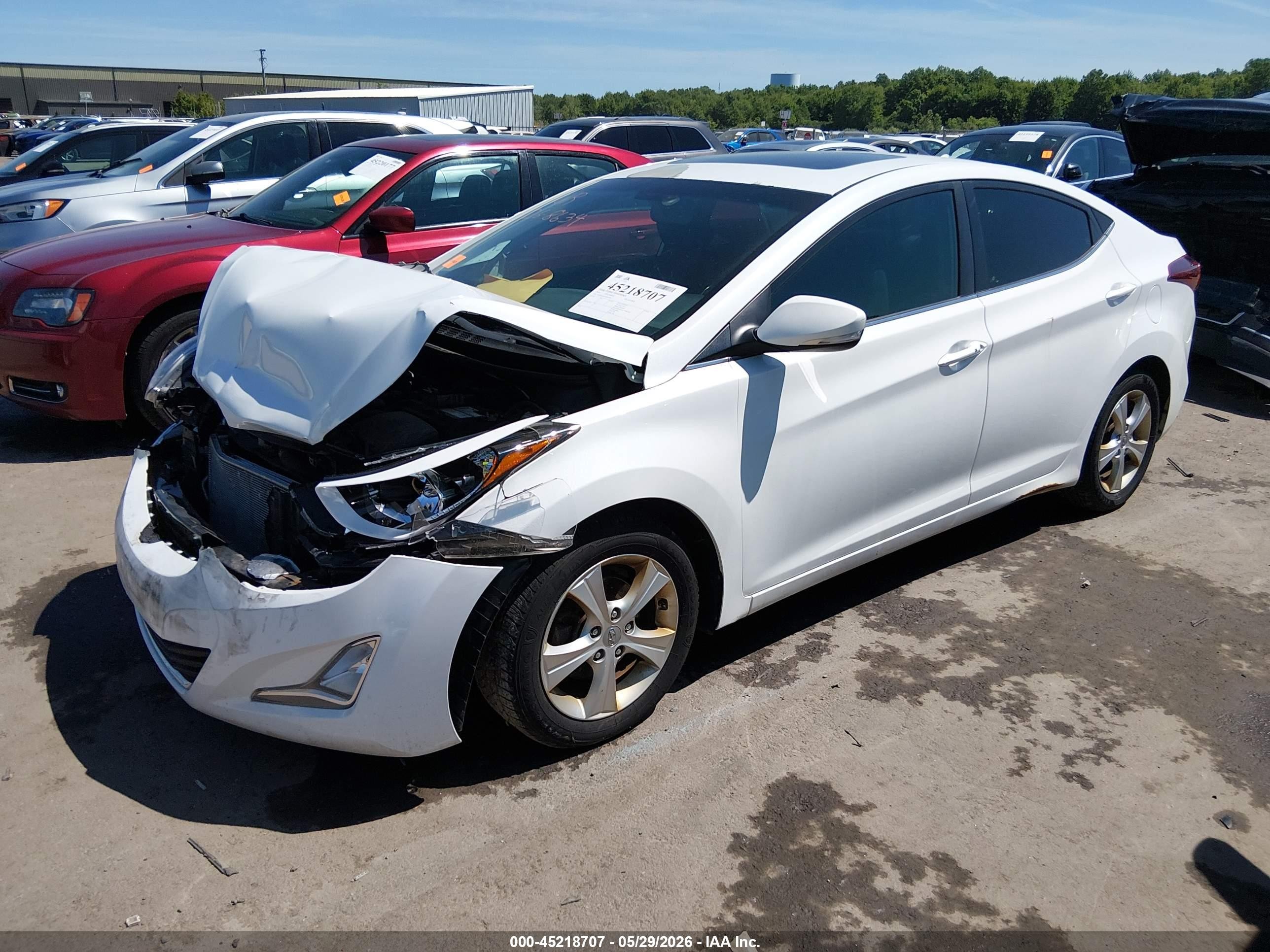2016 Hyundai Elantra Value Edition White vin: 5NPDH4AE0GH675923
