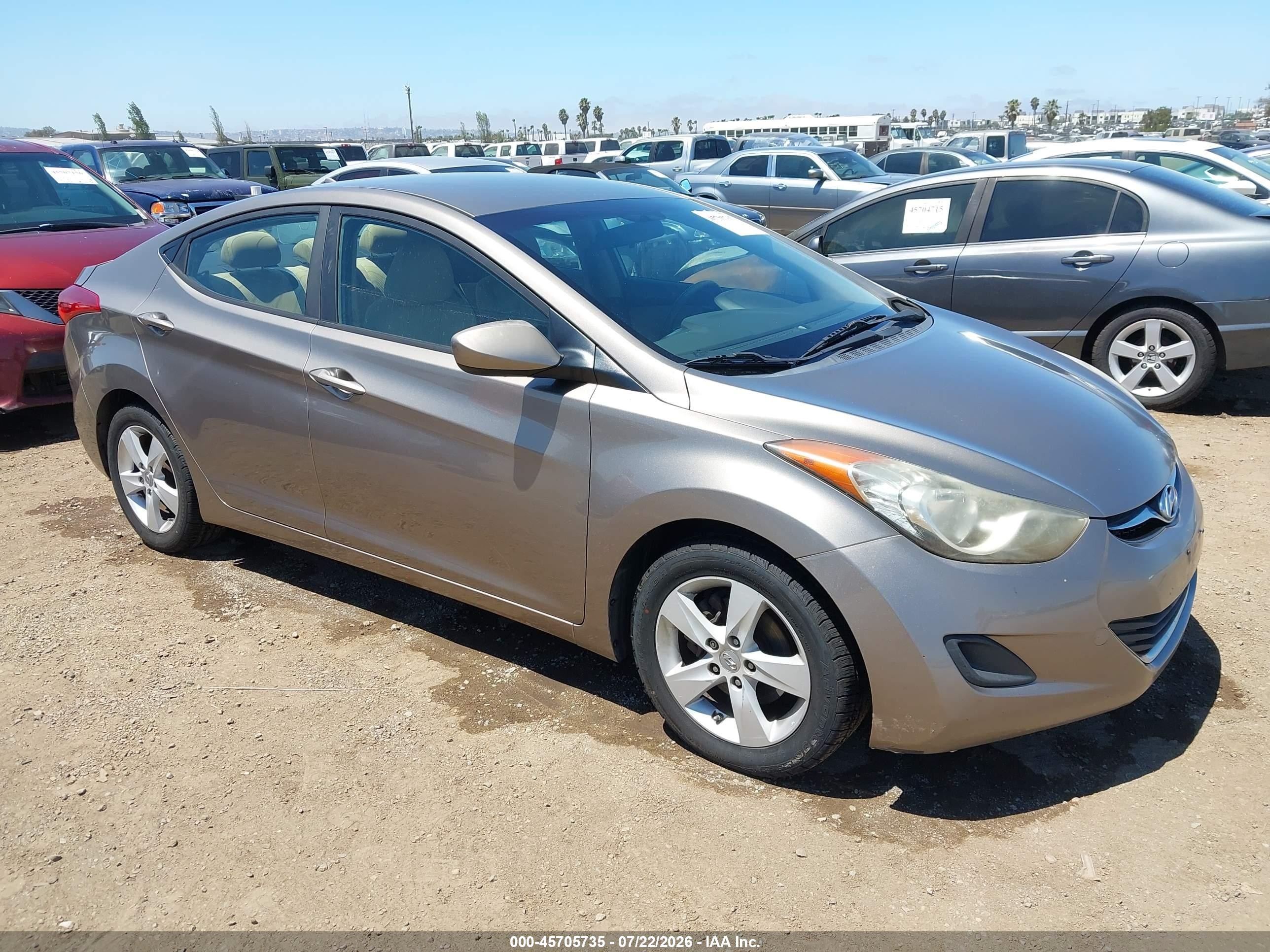 2011 Hyundai Elantra Gls Gray vin: 5NPDH4AE1BH001272
