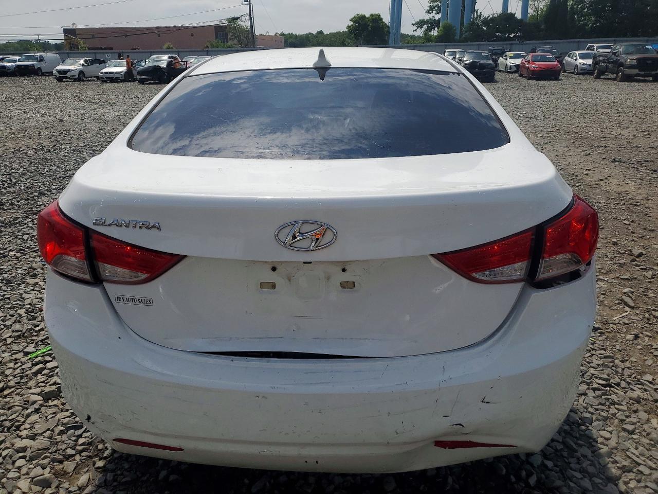 2011 Hyundai Elantra Gls White vin: 5NPDH4AE1BH005354