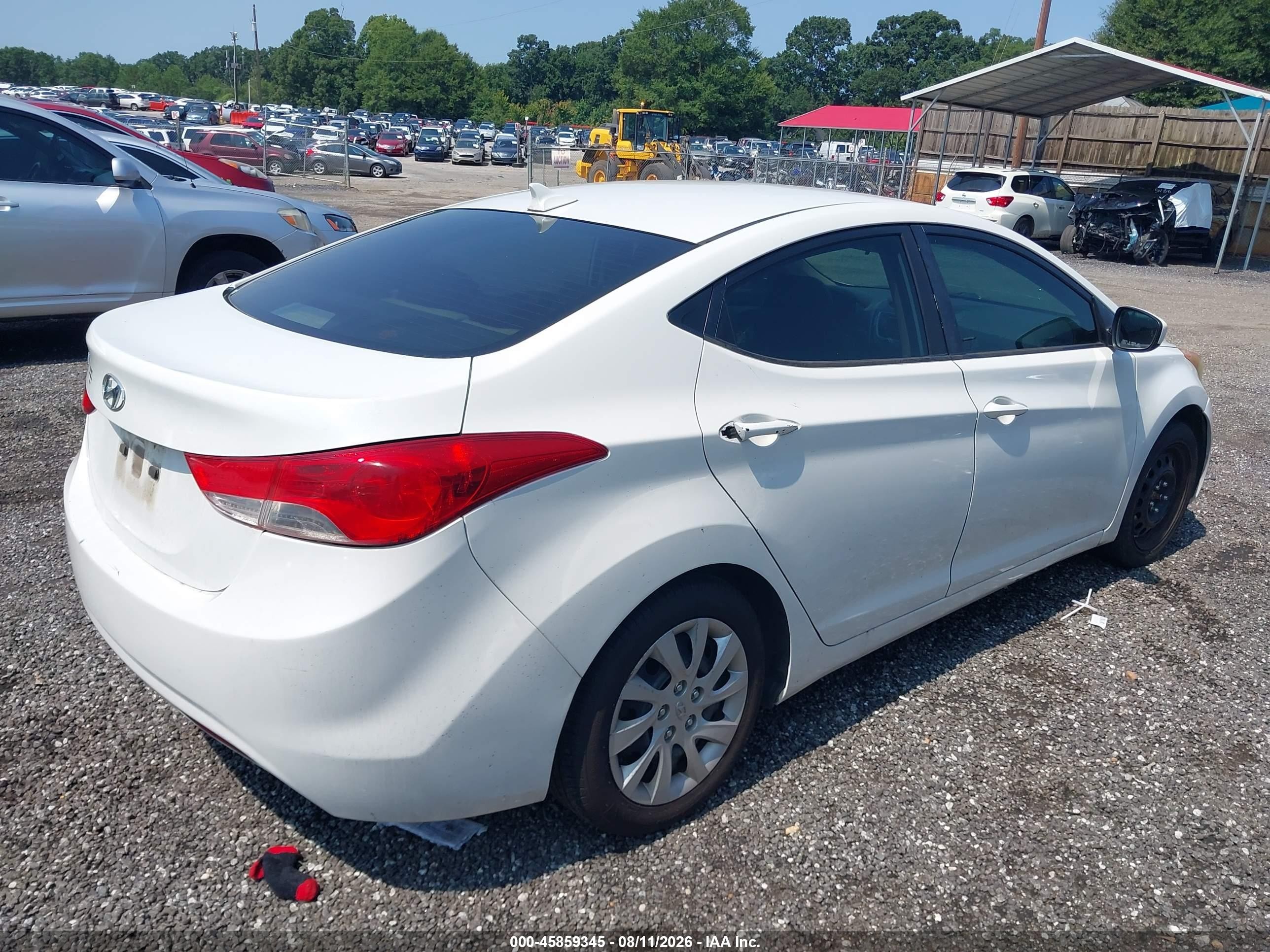 2011 Hyundai Elantra Gls White vin: 5NPDH4AE1BH023871