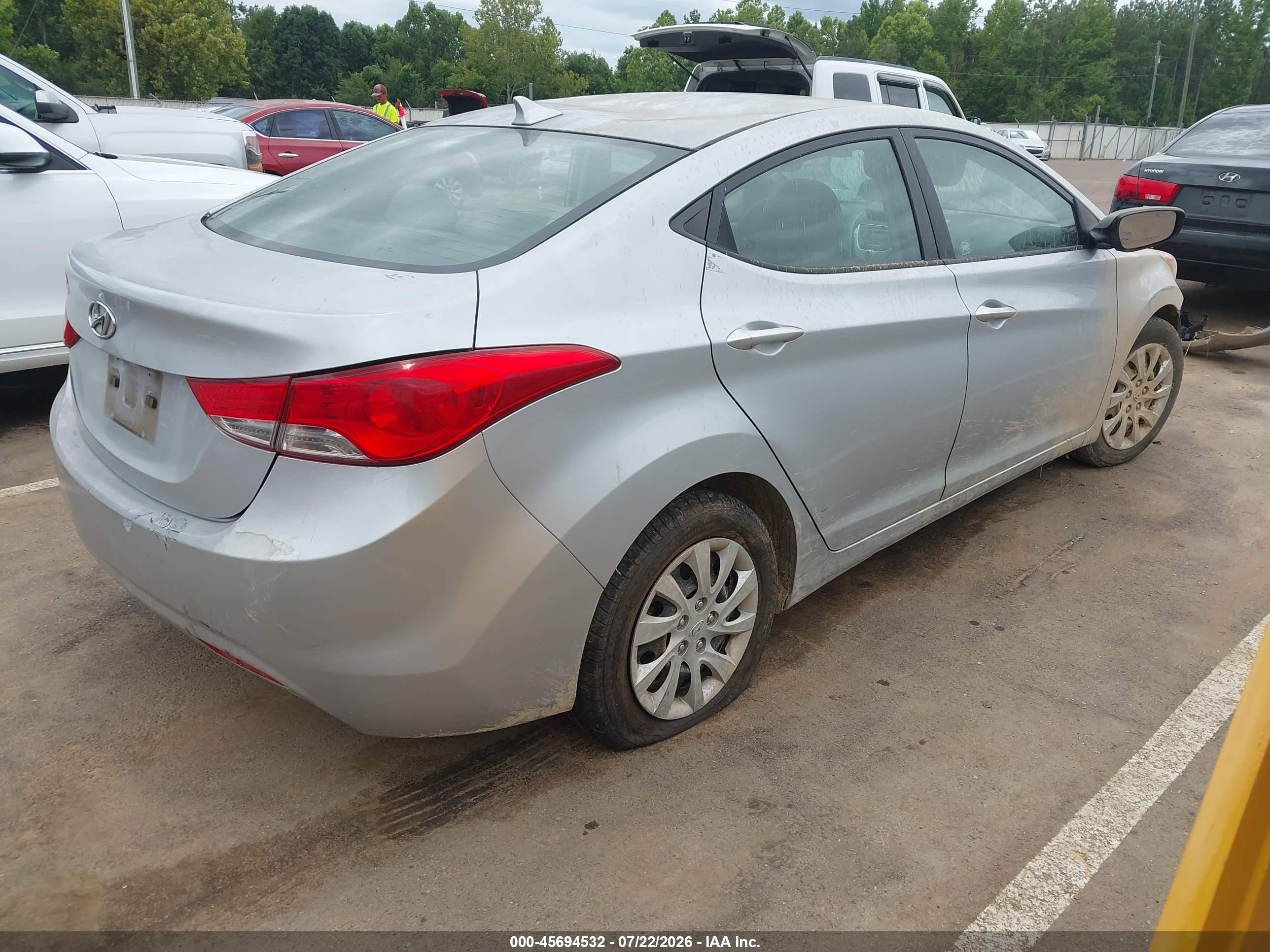 2011 Hyundai Elantra Gls Silver vin: 5NPDH4AE1BH031548