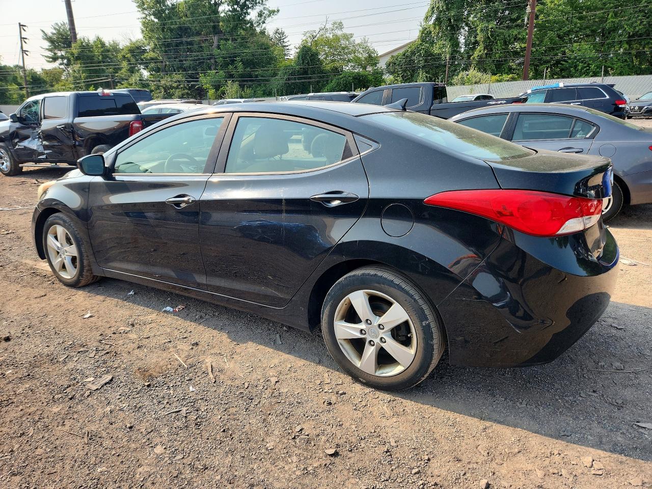 2011 Hyundai Elantra Gls Black vin: 5NPDH4AE1BH040489