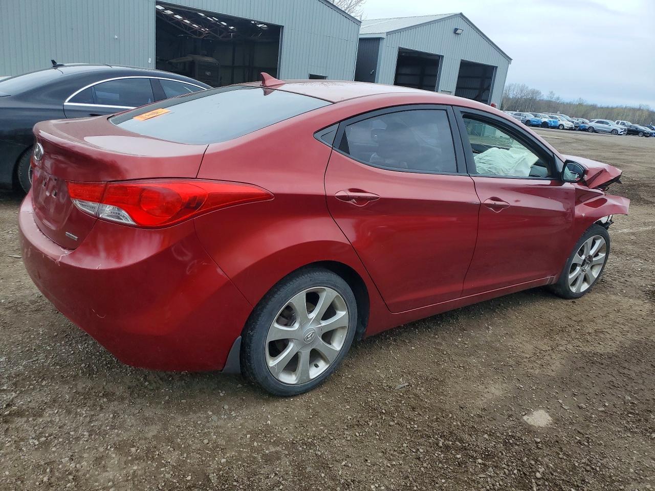 2011 Hyundai Elantra Gls Red vin: 5NPDH4AE1BH046129