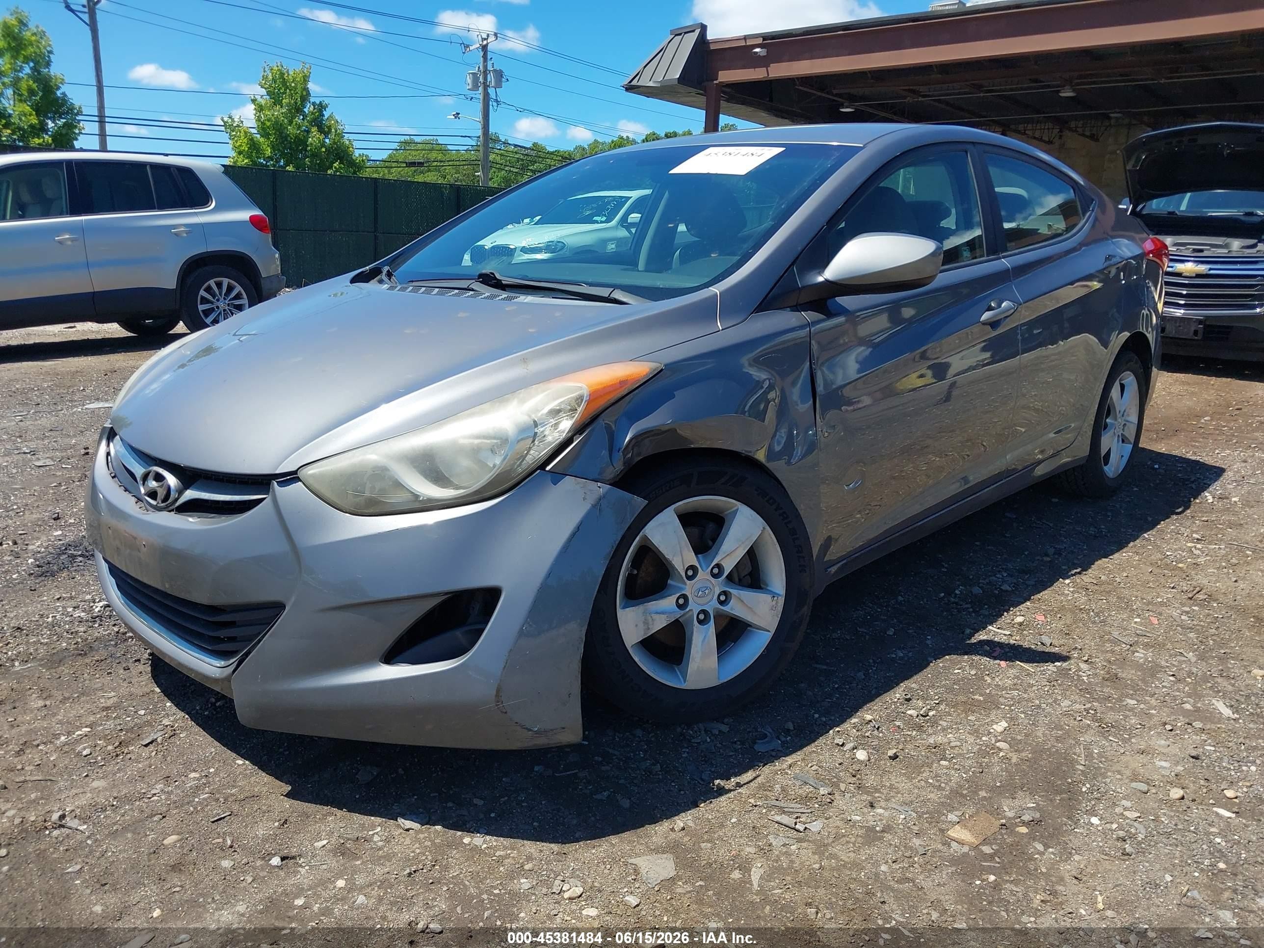 2011 Hyundai Elantra Gls Серый vin: 5NPDH4AE1BH057535