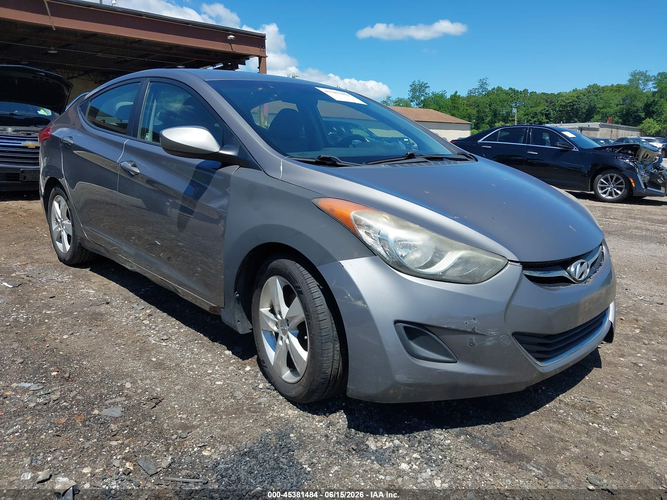2011 Hyundai Elantra Gls Gray vin: 5NPDH4AE1BH057535