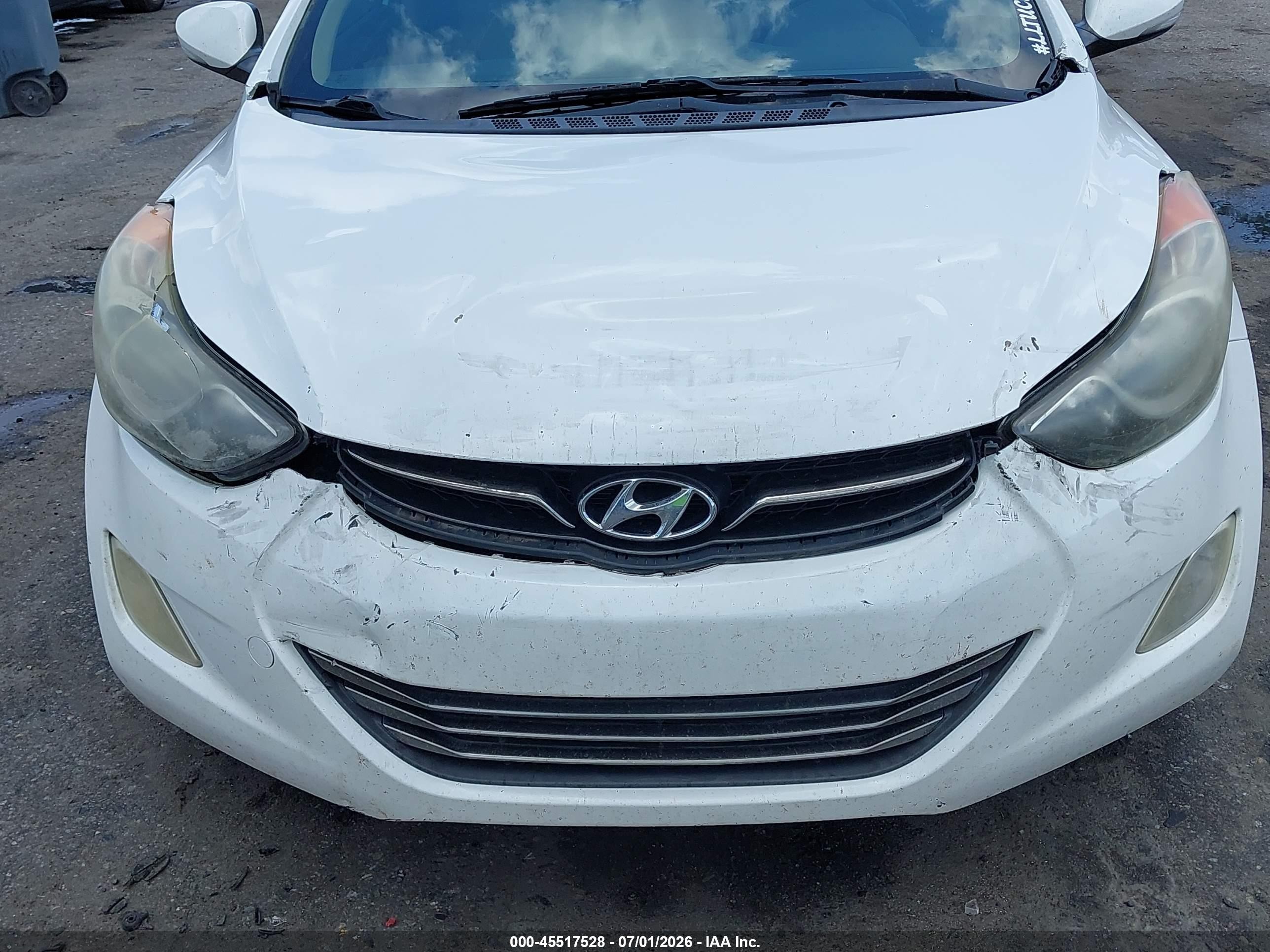 2011 Hyundai Elantra Limited White vin: 5NPDH4AE1BH075999
