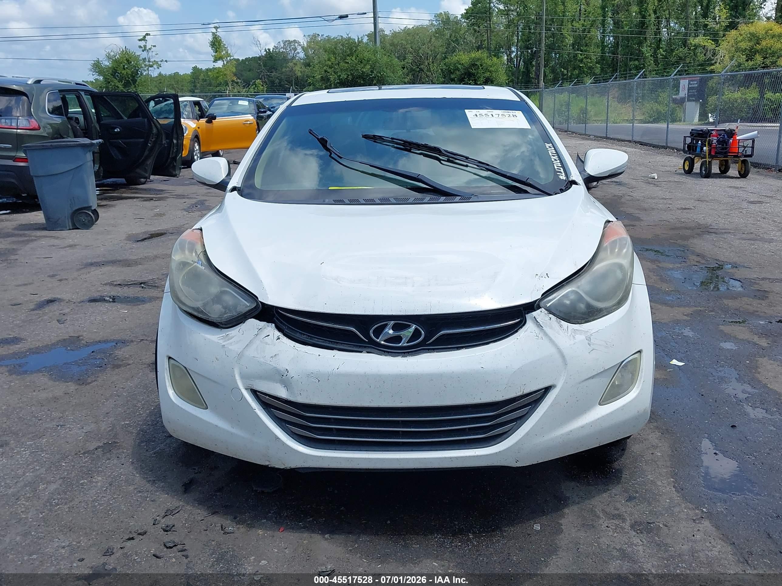 2011 Hyundai Elantra Limited White vin: 5NPDH4AE1BH075999