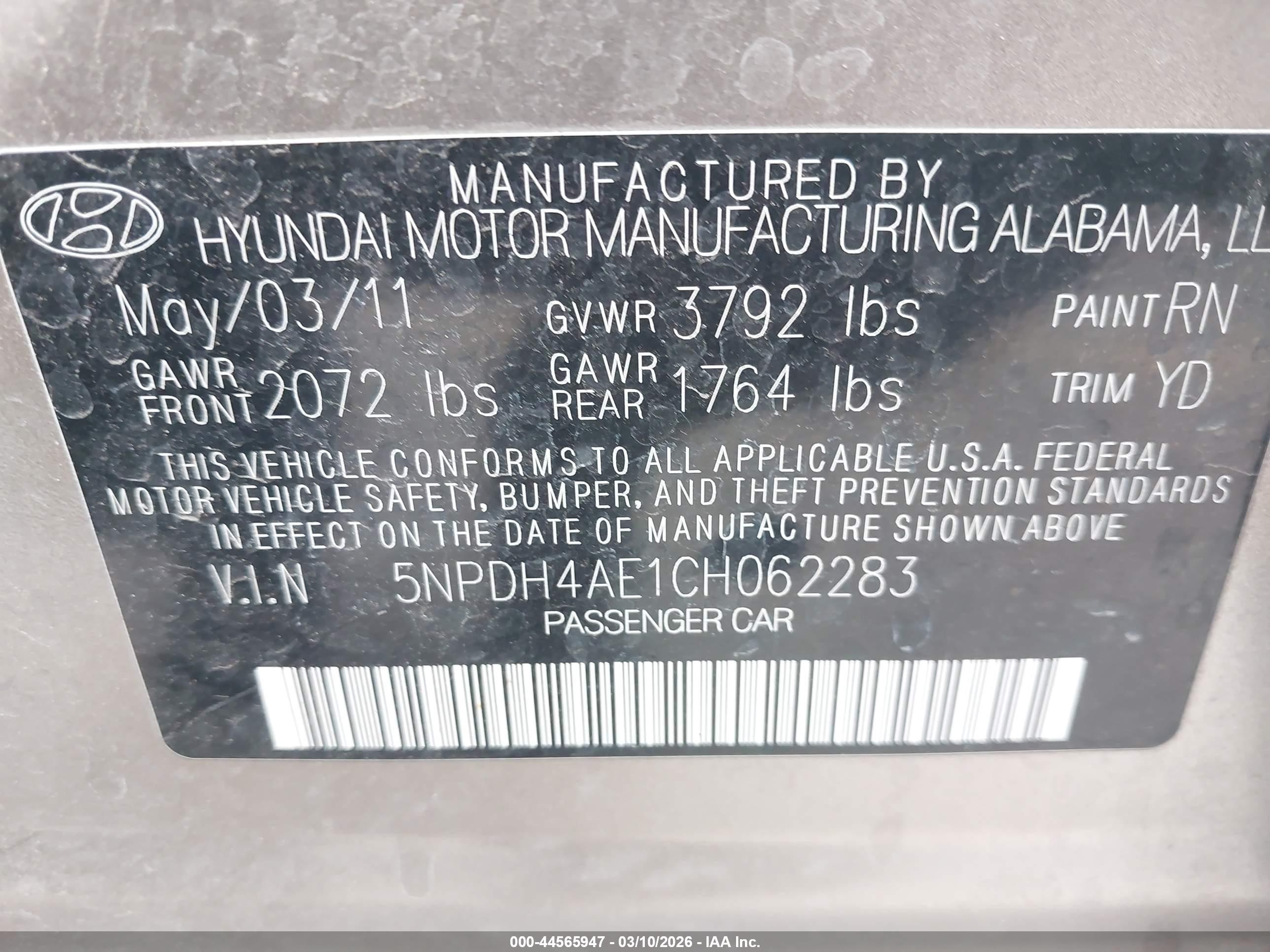 2012 Hyundai Elantra Gls Pewter vin: 5NPDH4AE1CH062283