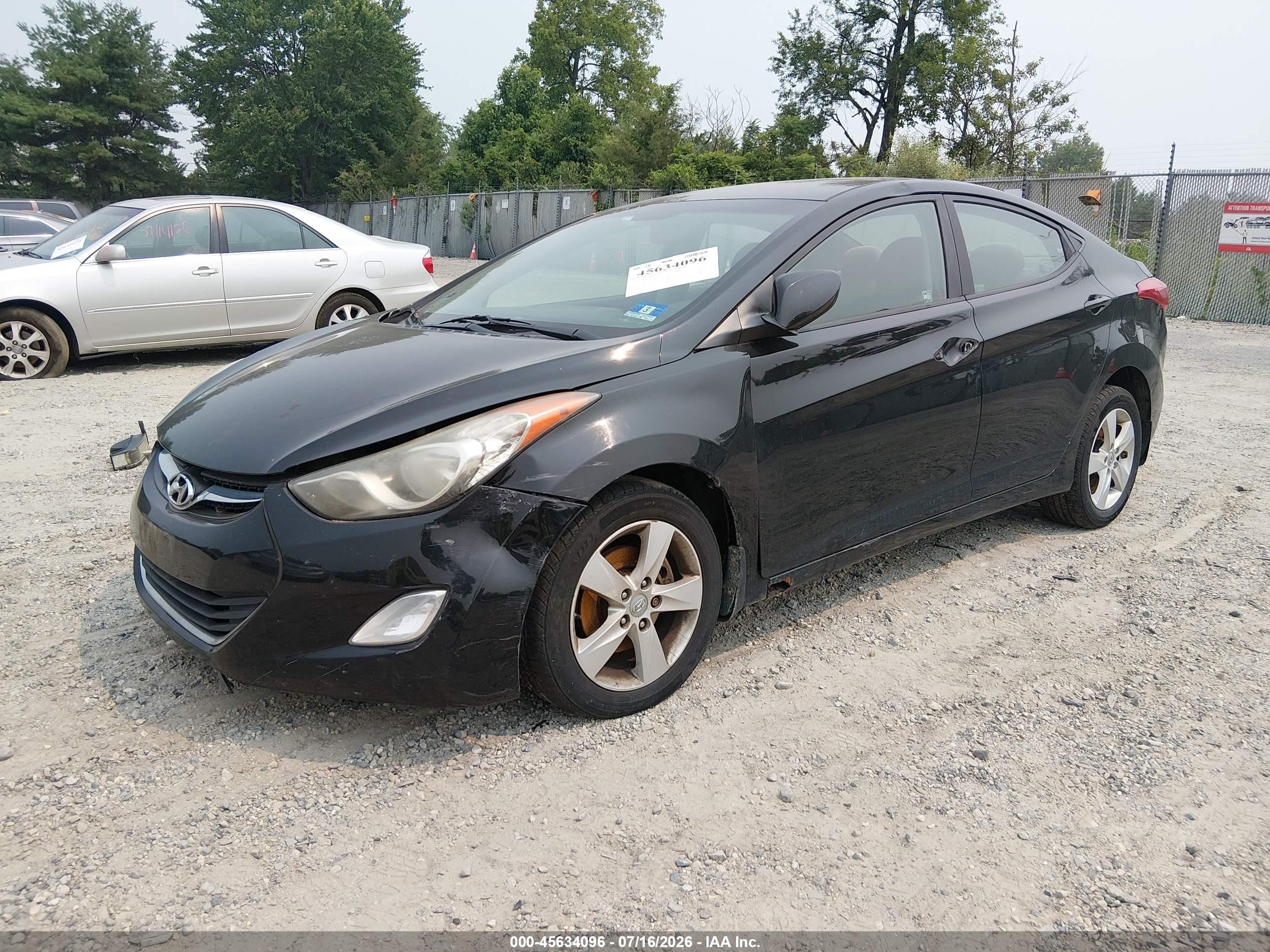 2012 Hyundai Elantra Gls Black vin: 5NPDH4AE1CH063109