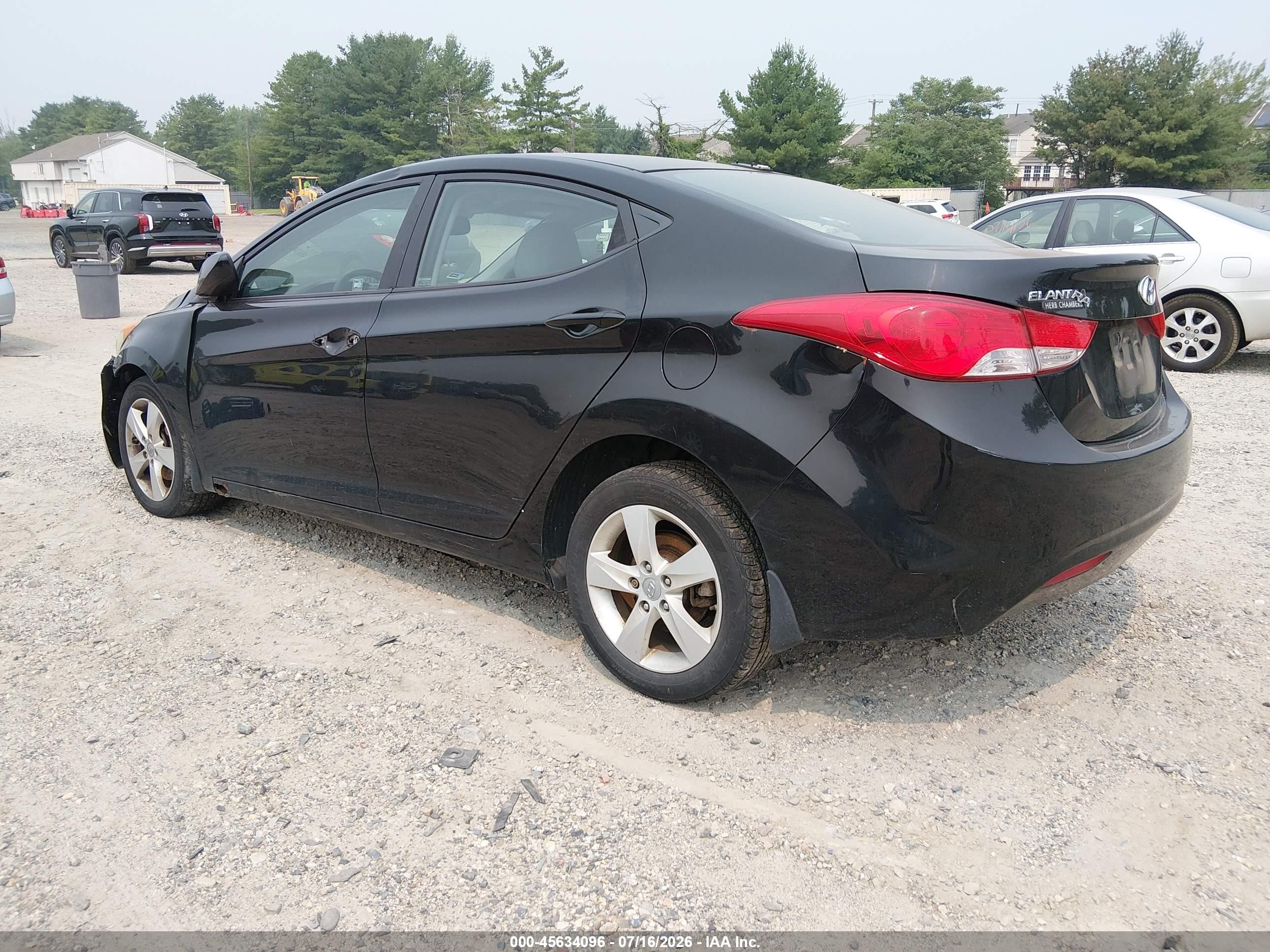 2012 Hyundai Elantra Gls Black vin: 5NPDH4AE1CH063109