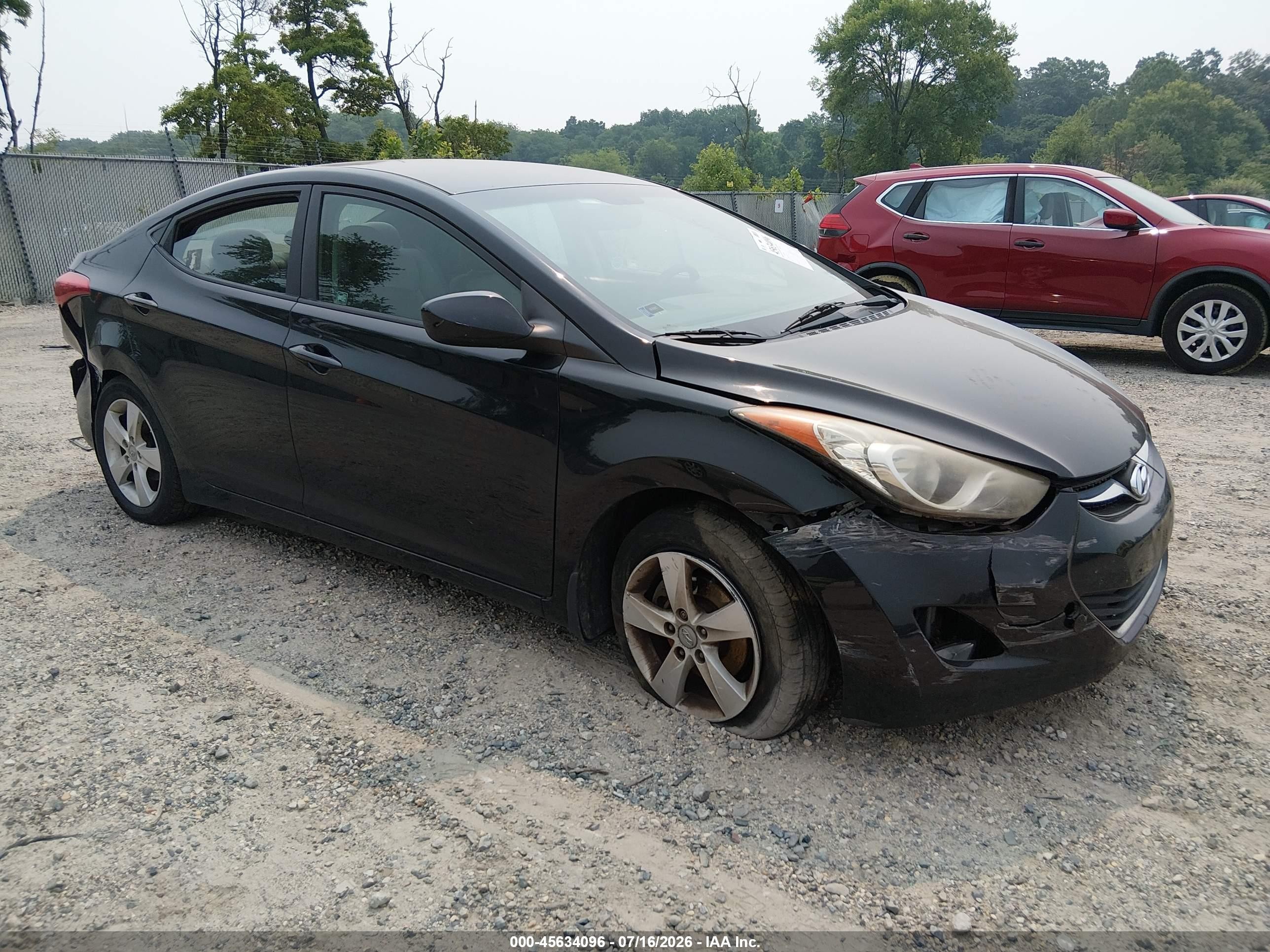 2012 Hyundai Elantra Gls Black vin: 5NPDH4AE1CH063109