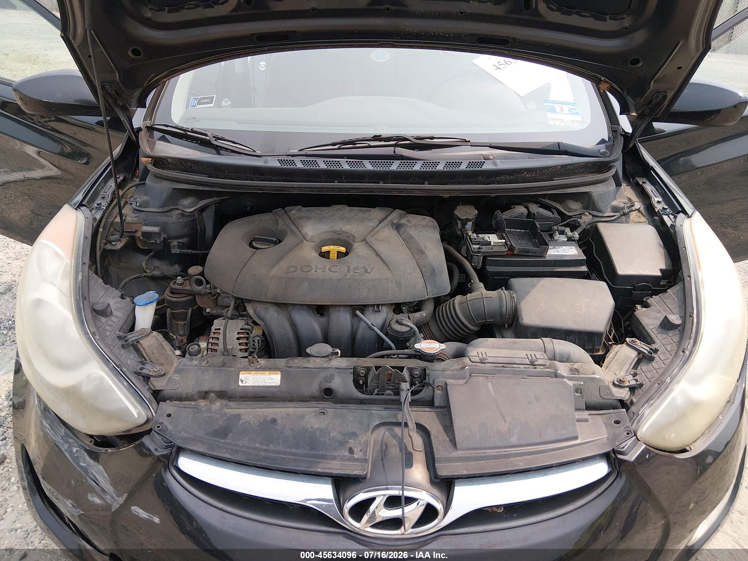 2012 Hyundai Elantra Gls Black vin: 5NPDH4AE1CH063109