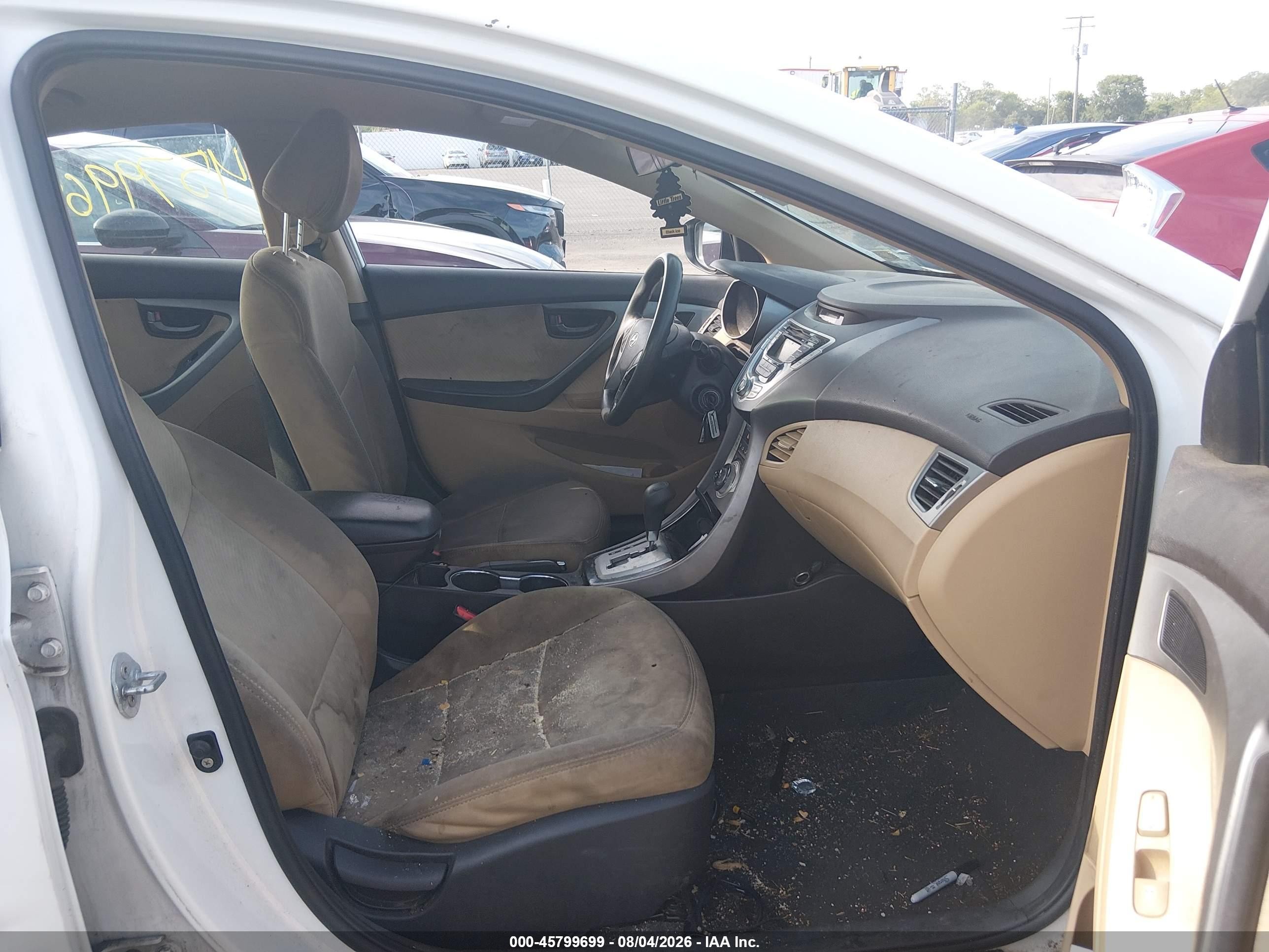 2012 Hyundai Elantra Gls White vin: 5NPDH4AE1CH067905