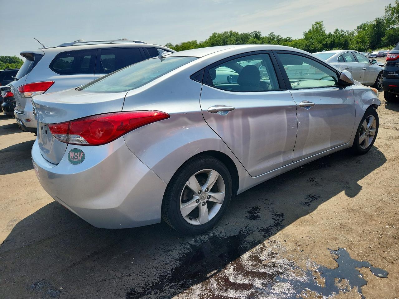 2012 Hyundai Elantra Gls Silver vin: 5NPDH4AE1CH072750