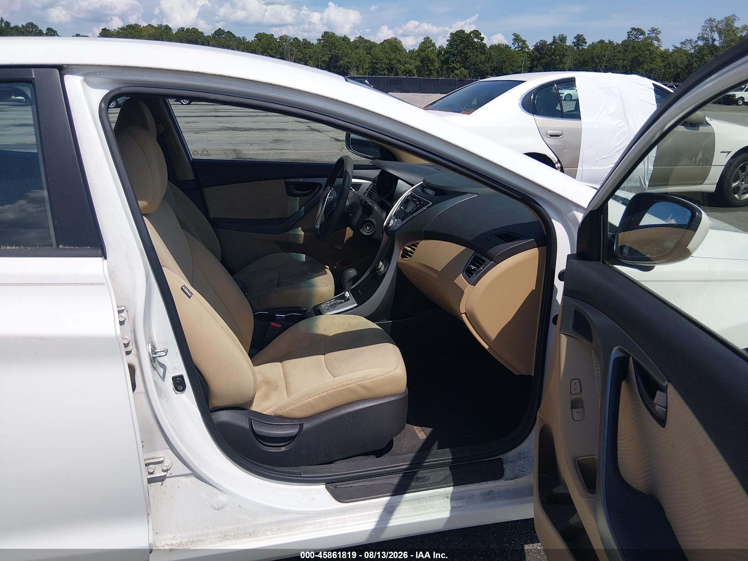 2012 Hyundai Elantra Gls White vin: 5NPDH4AE1CH097048