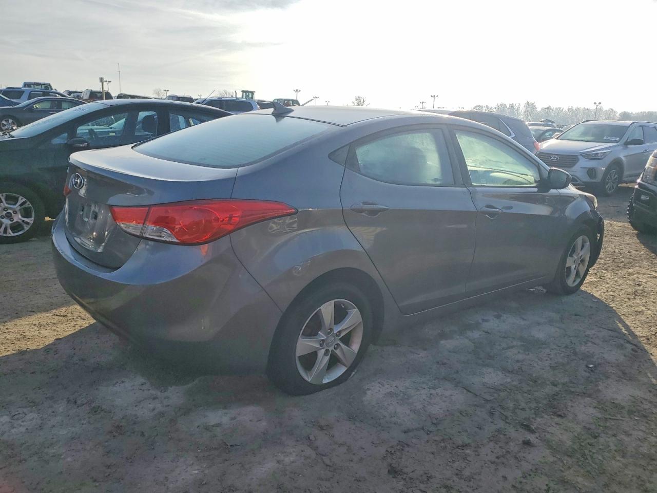 2012 Hyundai Elantra Gls Gray vin: 5NPDH4AE1CH099480