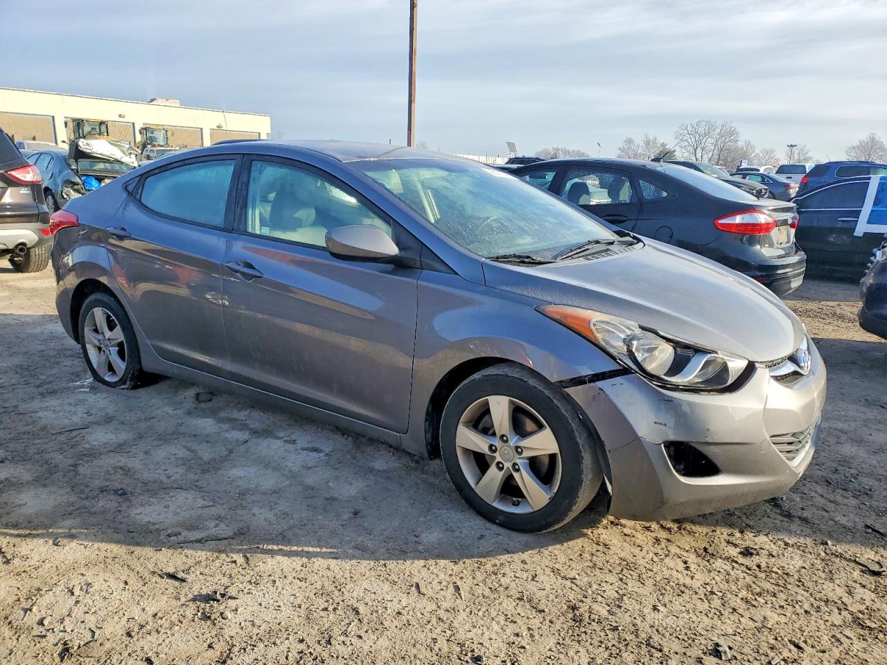 2012 Hyundai Elantra Gls Gray vin: 5NPDH4AE1CH099480