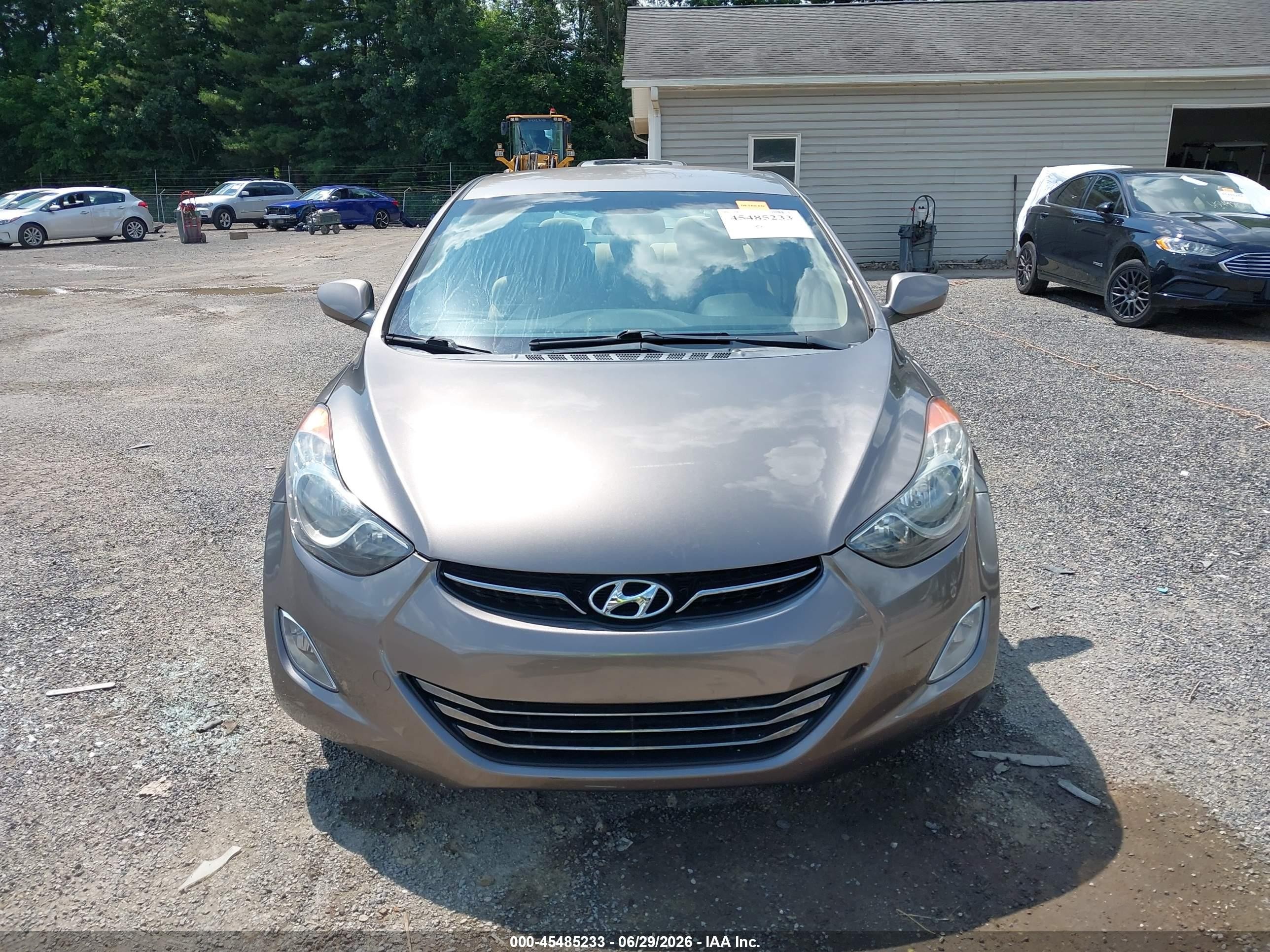 2012 Hyundai Elantra Gls Gray vin: 5NPDH4AE1CH099950