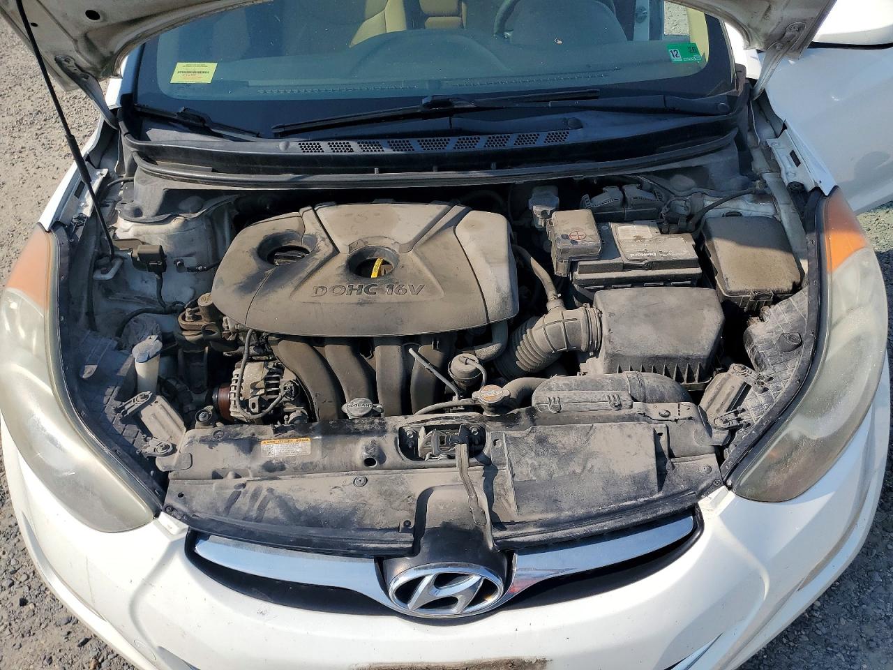 2012 Hyundai Elantra Gls White vin: 5NPDH4AE1CH109022