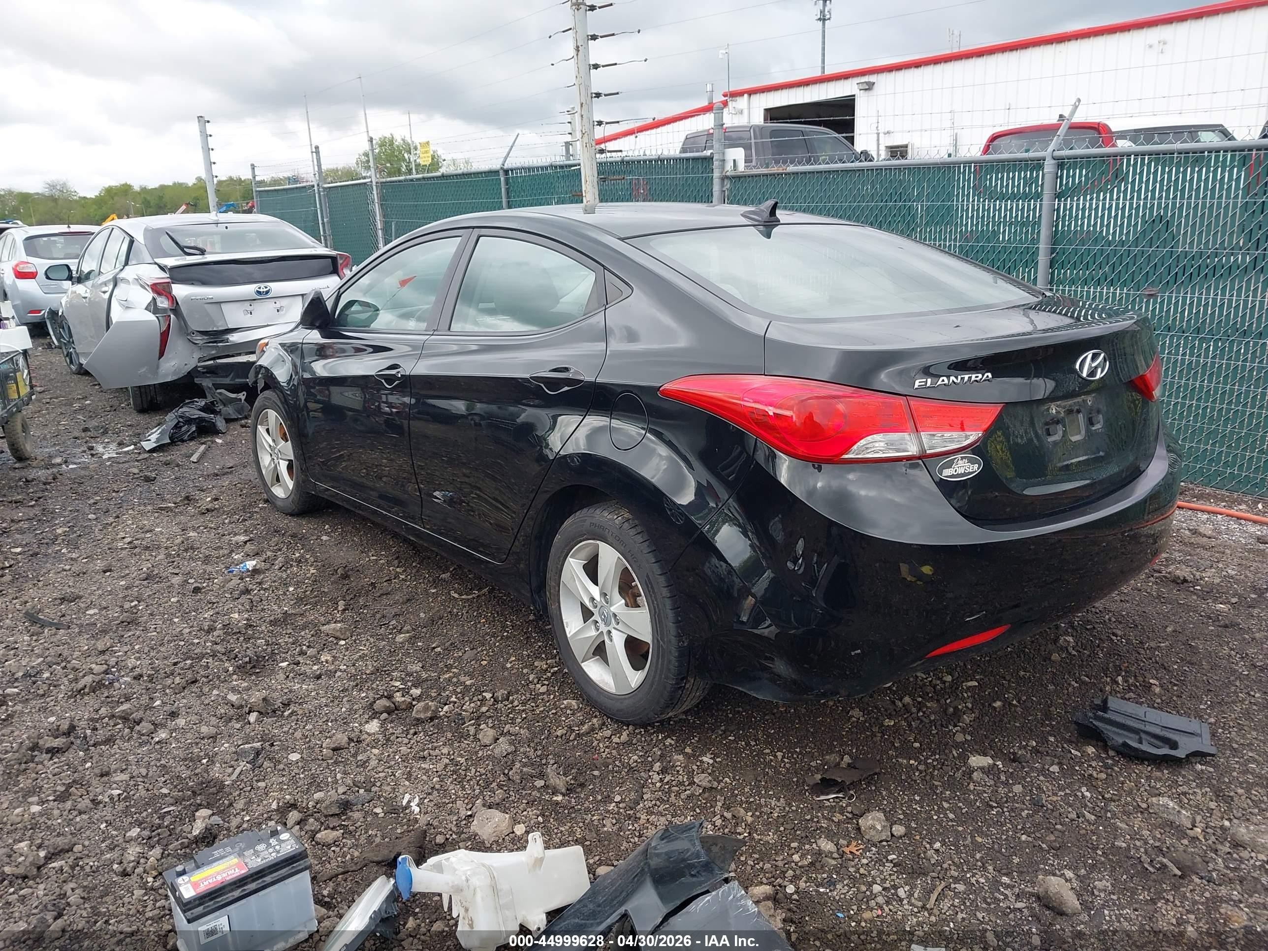 2012 Hyundai Elantra Gls Black vin: 5NPDH4AE1CH110090