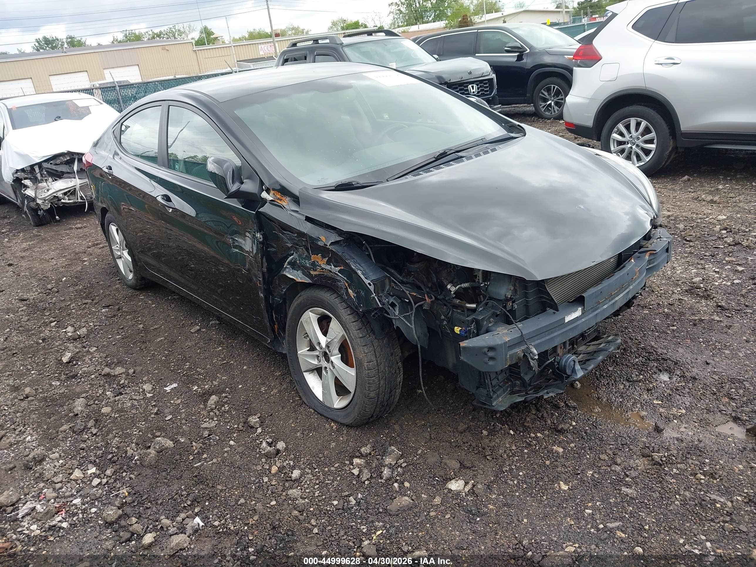 2012 Hyundai Elantra Gls Black vin: 5NPDH4AE1CH110090