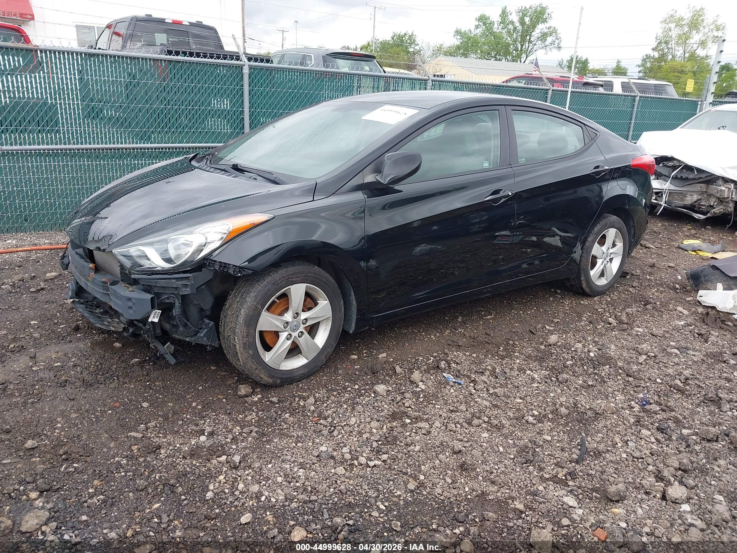 2012 Hyundai Elantra Gls Black vin: 5NPDH4AE1CH110090