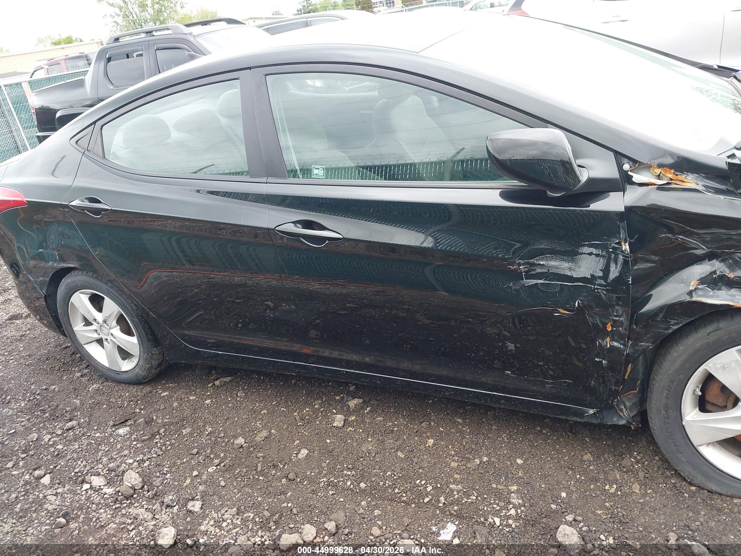 2012 Hyundai Elantra Gls Black vin: 5NPDH4AE1CH110090