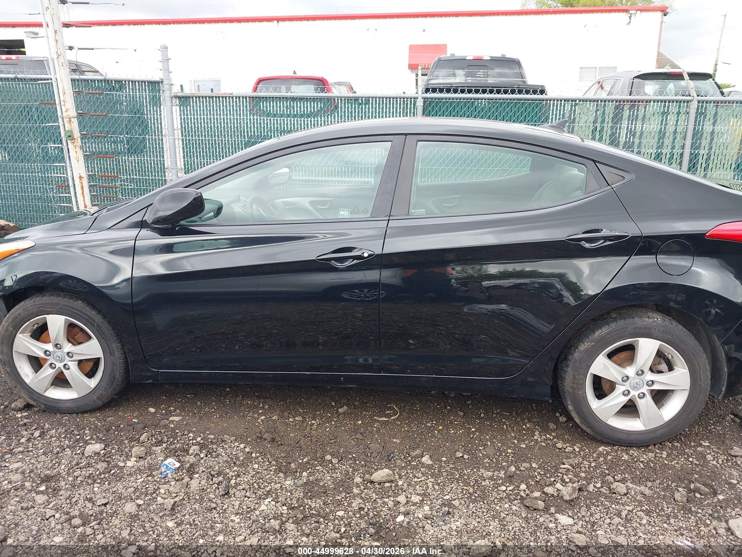 2012 Hyundai Elantra Gls Black vin: 5NPDH4AE1CH110090