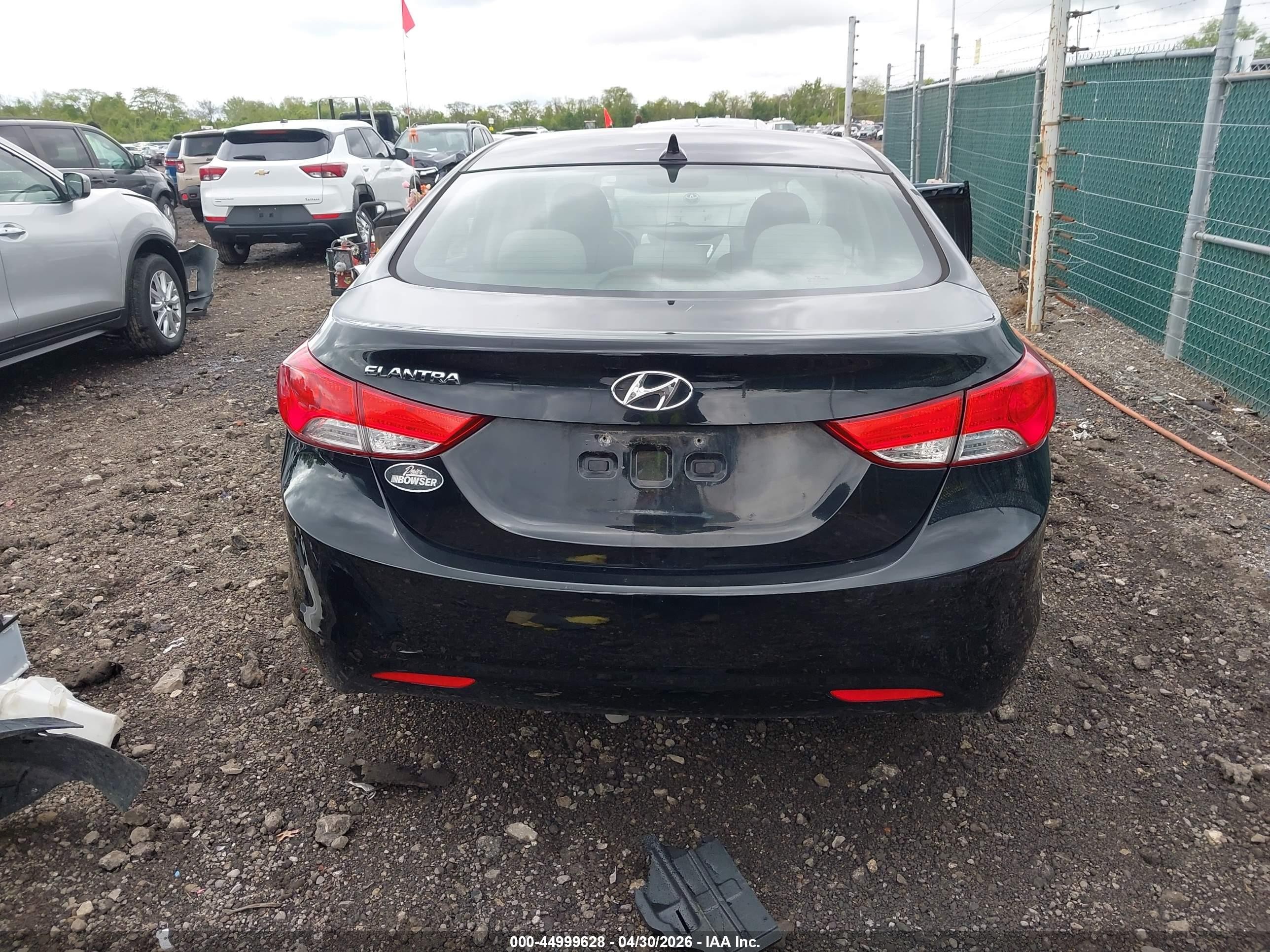 2012 Hyundai Elantra Gls Black vin: 5NPDH4AE1CH110090