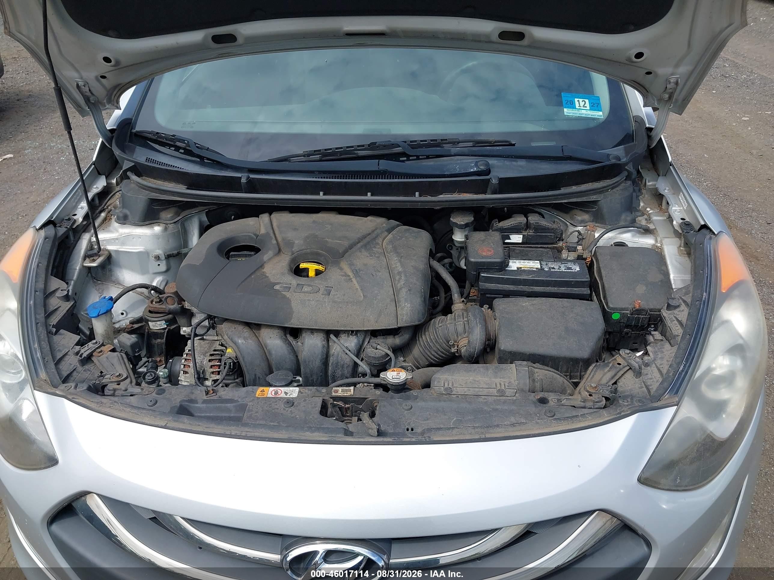 2012 Hyundai Elantra Gls Gray vin: 5NPDH4AE1CH117783
