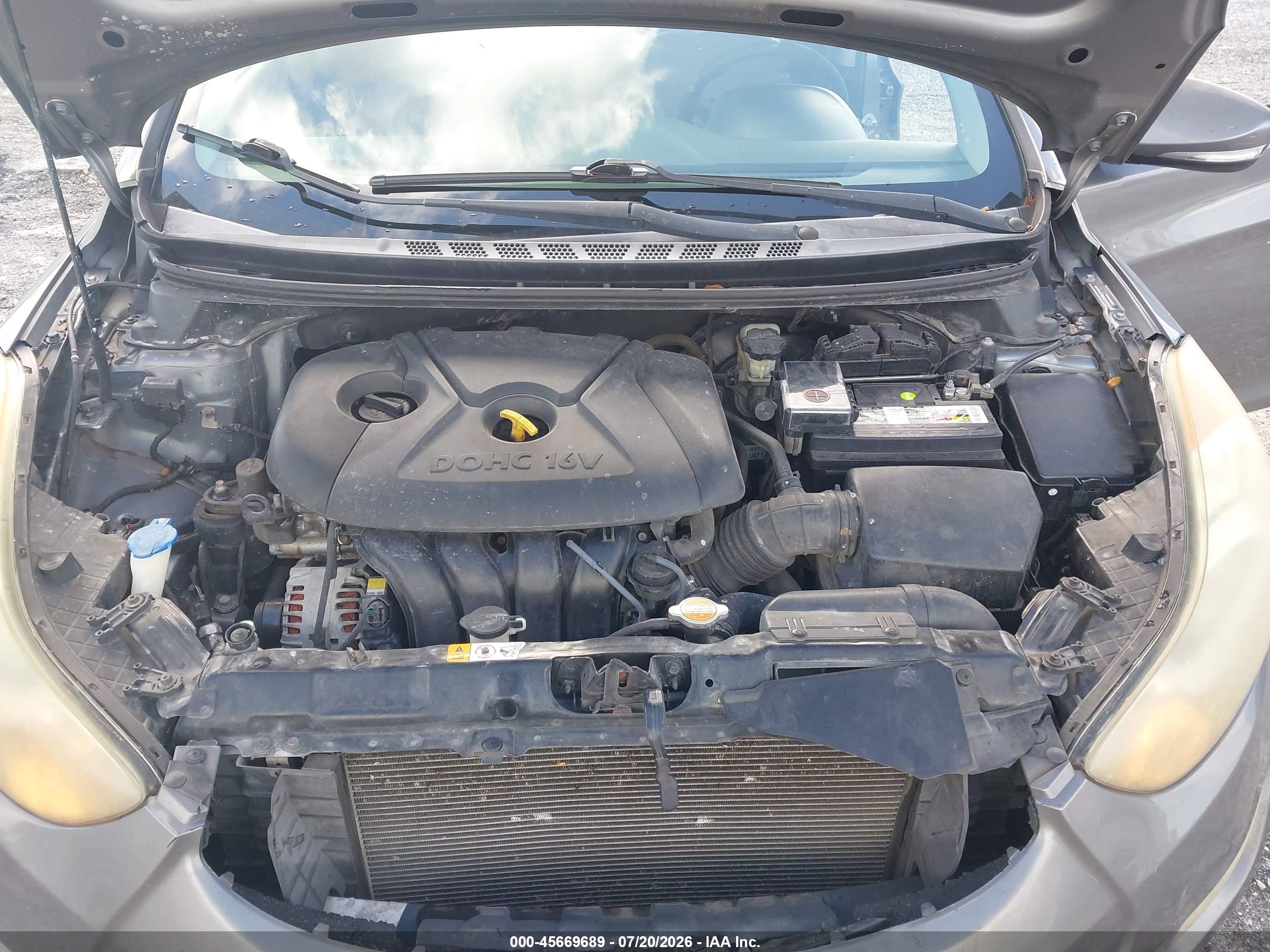 2012 Hyundai Elantra Limited Gray vin: 5NPDH4AE1CH117878