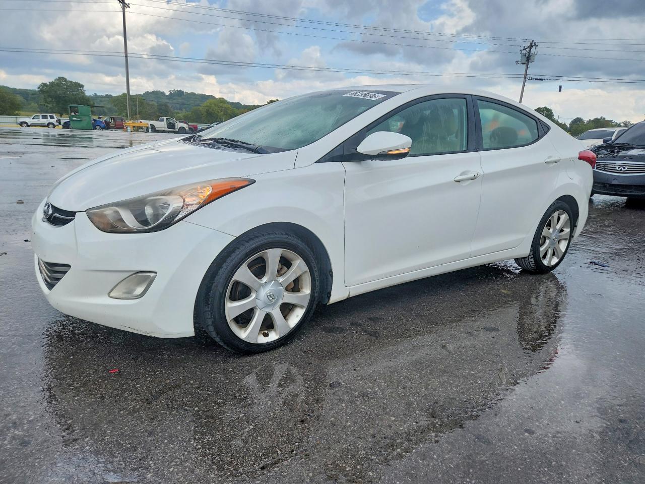 2012 Hyundai Elantra Limited White vin: 5NPDH4AE1CH118884