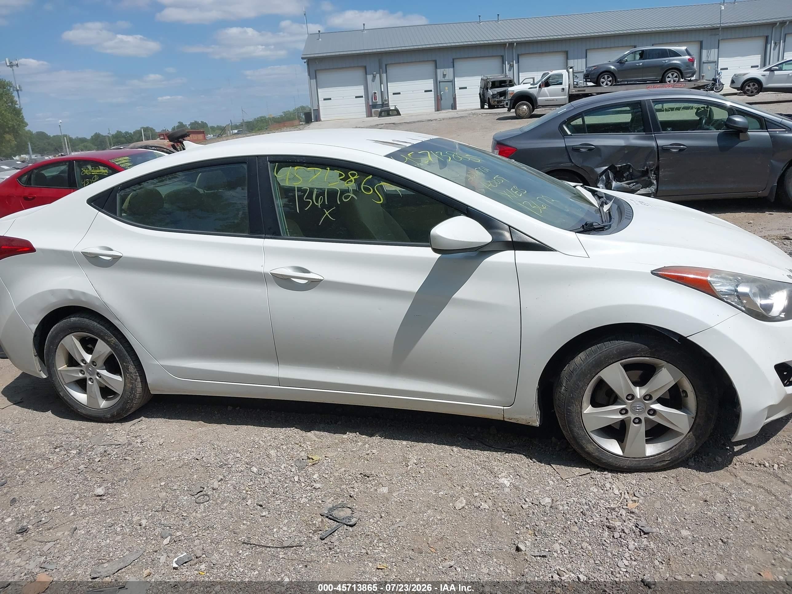2012 Hyundai Elantra Gls White vin: 5NPDH4AE1CH136172