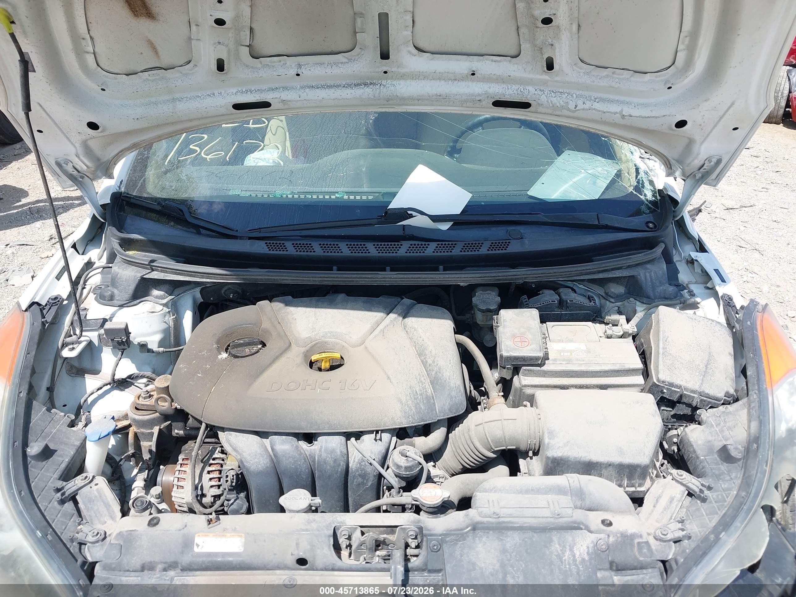 2012 Hyundai Elantra Gls White vin: 5NPDH4AE1CH136172