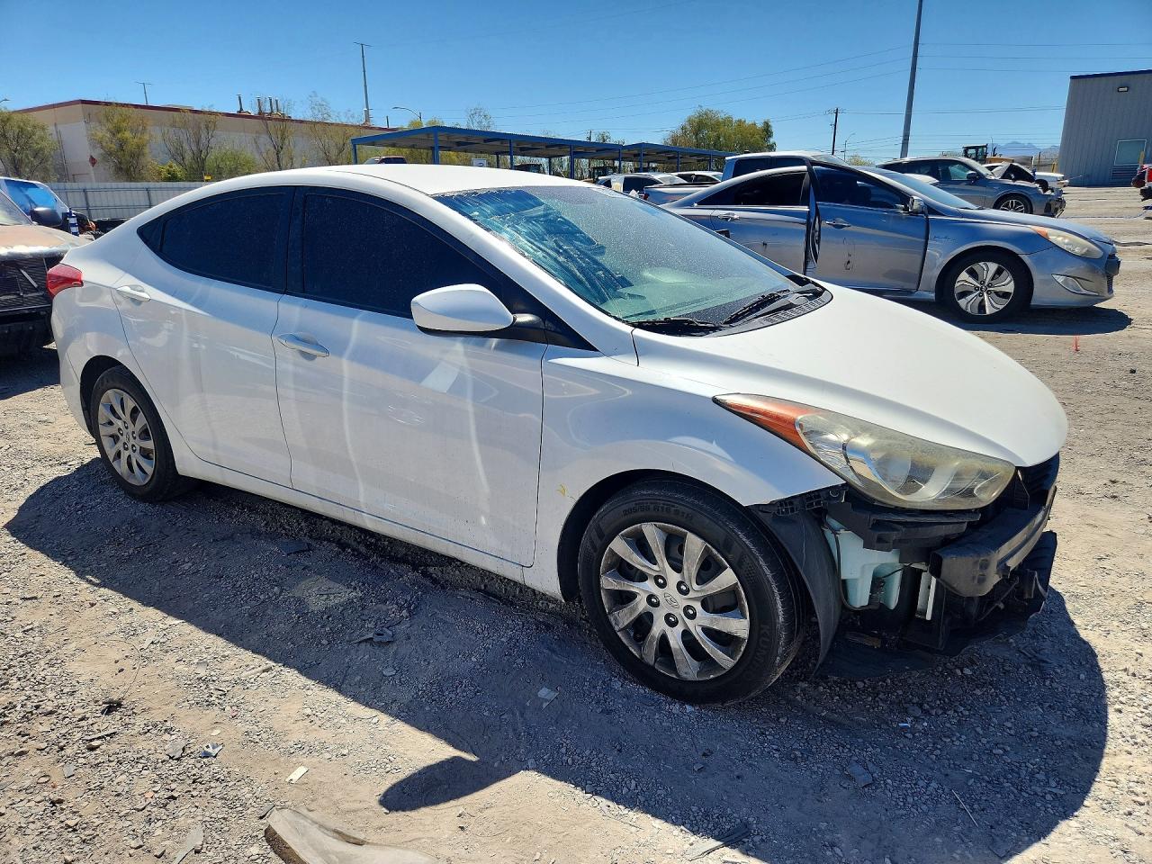 2012 Hyundai Elantra Gls White vin: 5NPDH4AE1CH139055