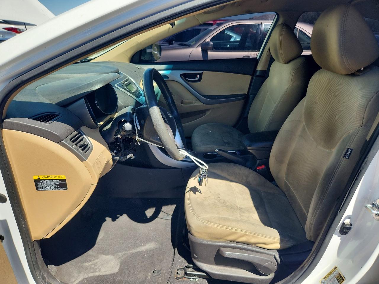 2012 Hyundai Elantra Gls White vin: 5NPDH4AE1CH139055
