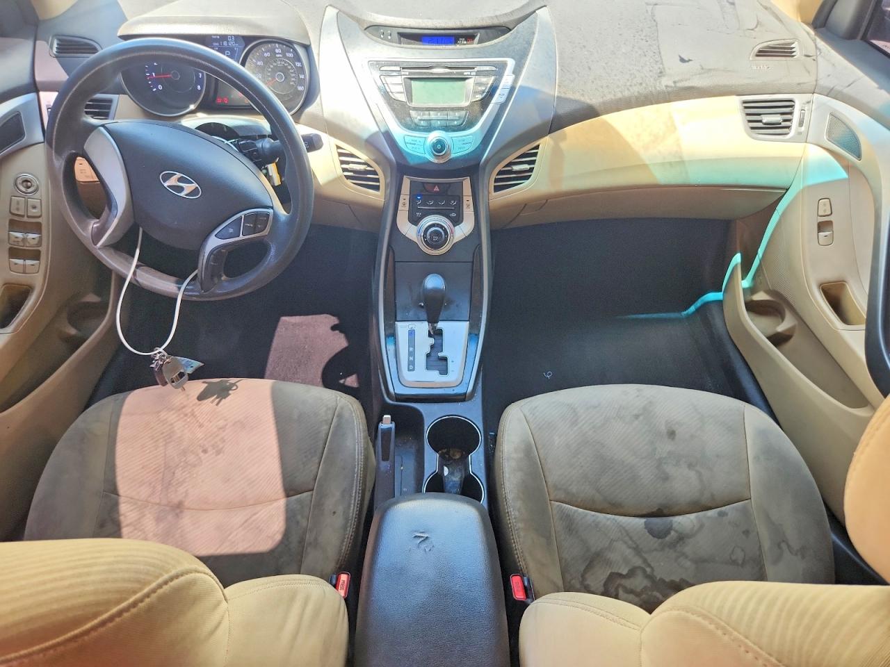 2012 Hyundai Elantra Gls White vin: 5NPDH4AE1CH139055