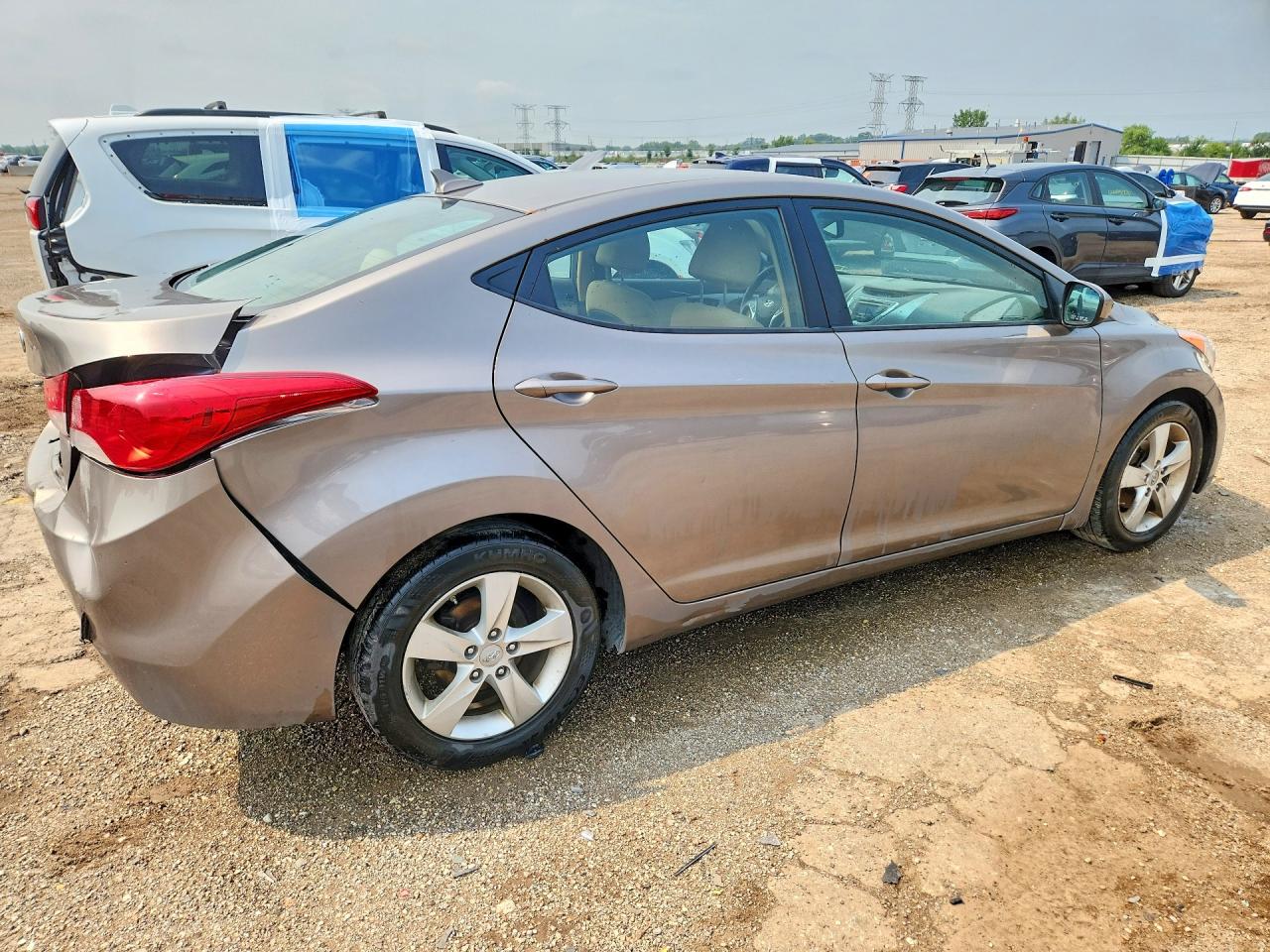 2012 Hyundai Elantra Gls Gray vin: 5NPDH4AE1CH140304